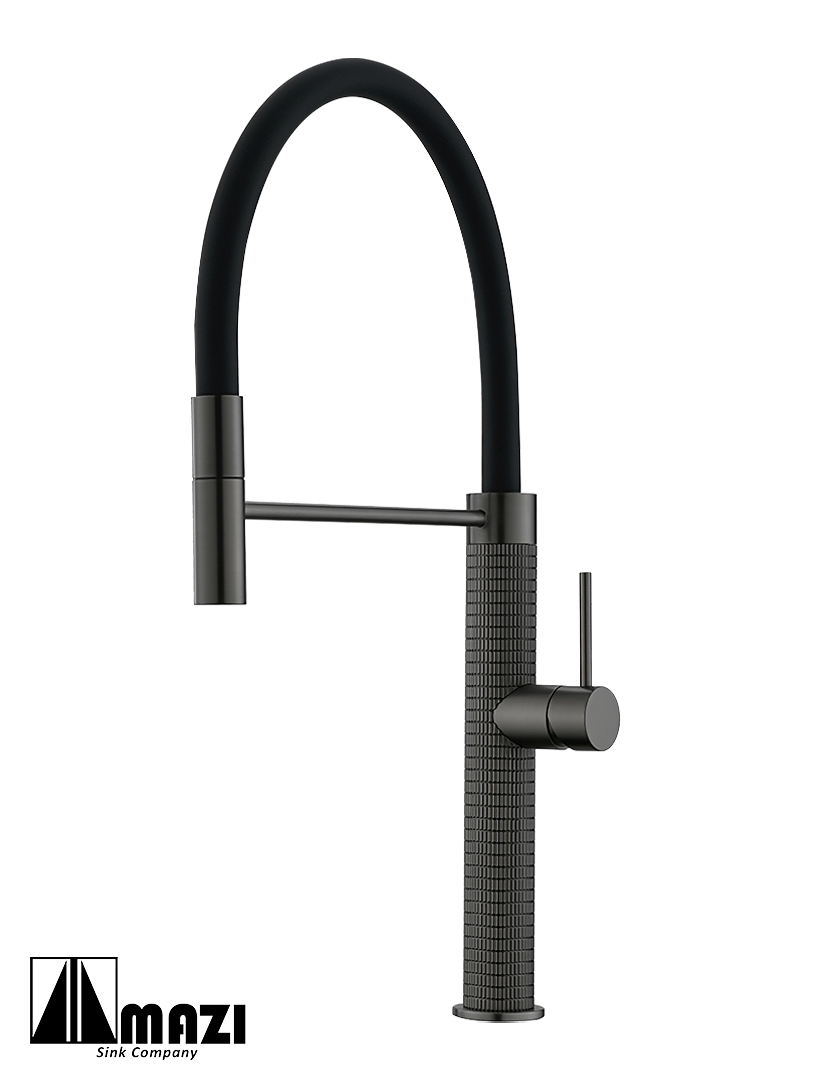 High-Pressure Kitchen Faucet with Pull-Down Sprayer - Model 01081 - Perfect for Modern Home Cooking & Dishwashing