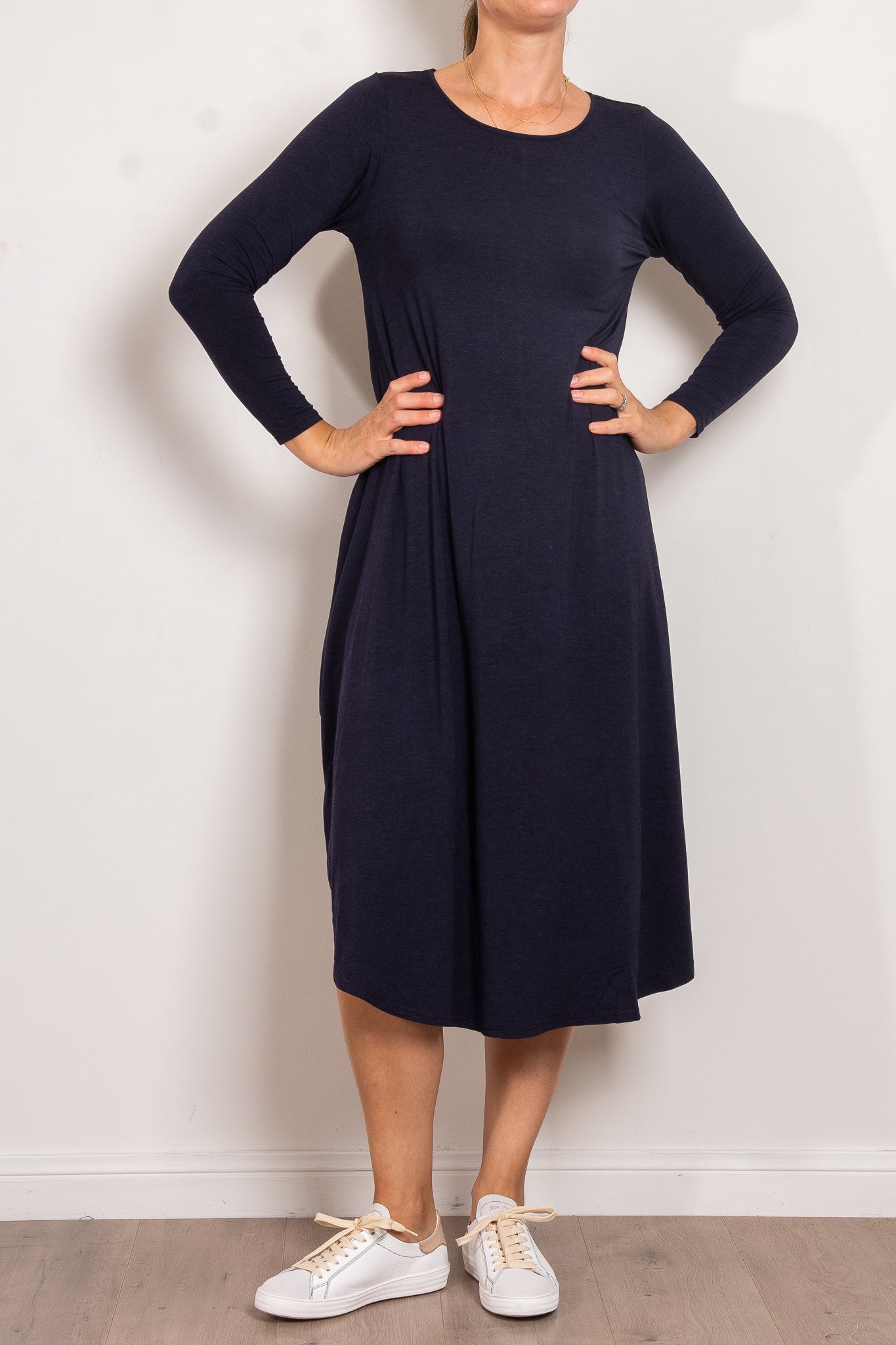 Tani Marl Long Sleeve Tri Dress - Women's Stylish Casual & Athletic Dress for Yoga, Running, and Everyday Wear