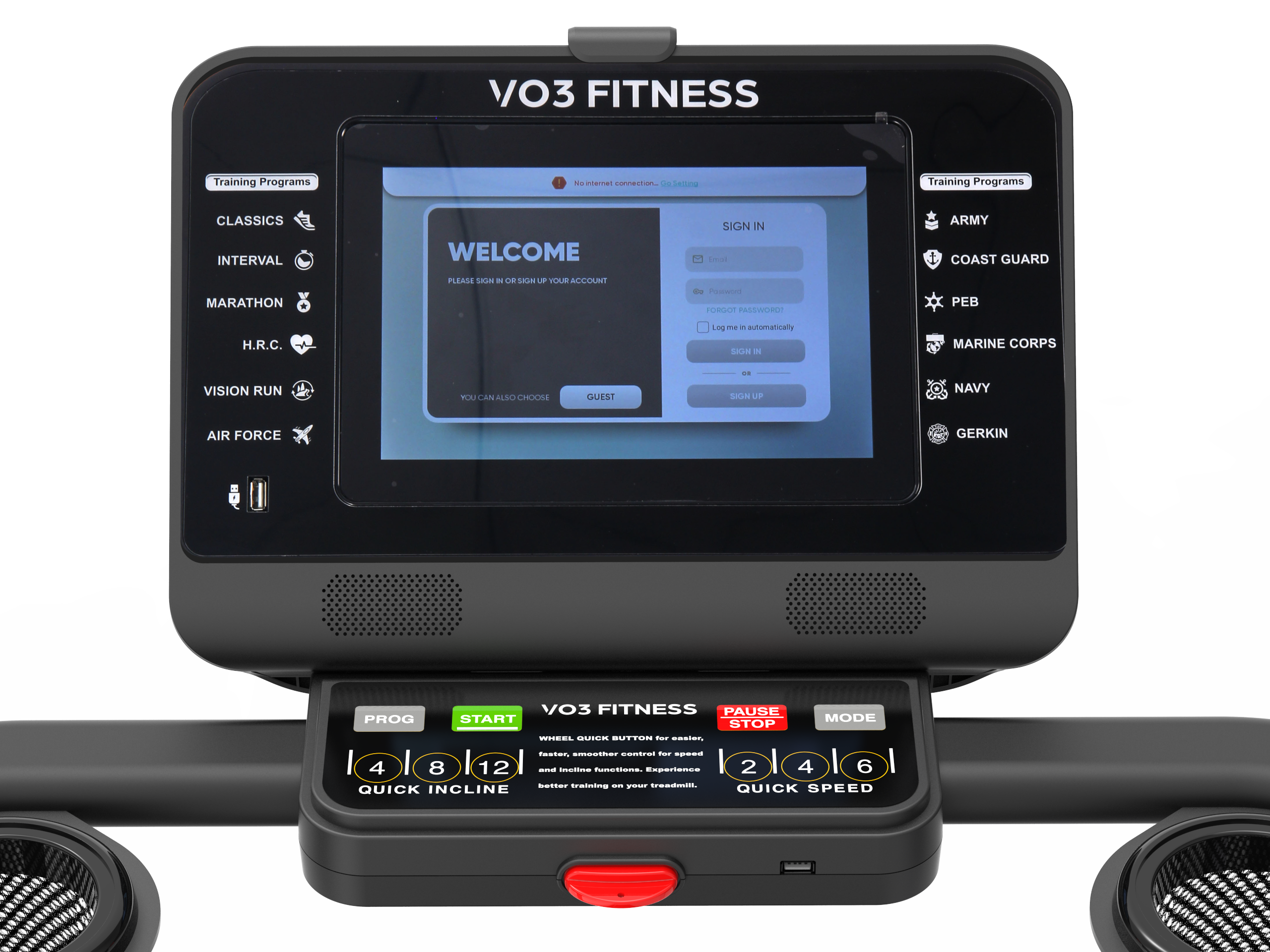 VO3 Fitness T30e Folding Treadmill - Compact Home Gym Equipment for Cardio Workouts | Perfect for Small Spaces & Apartment Workouts