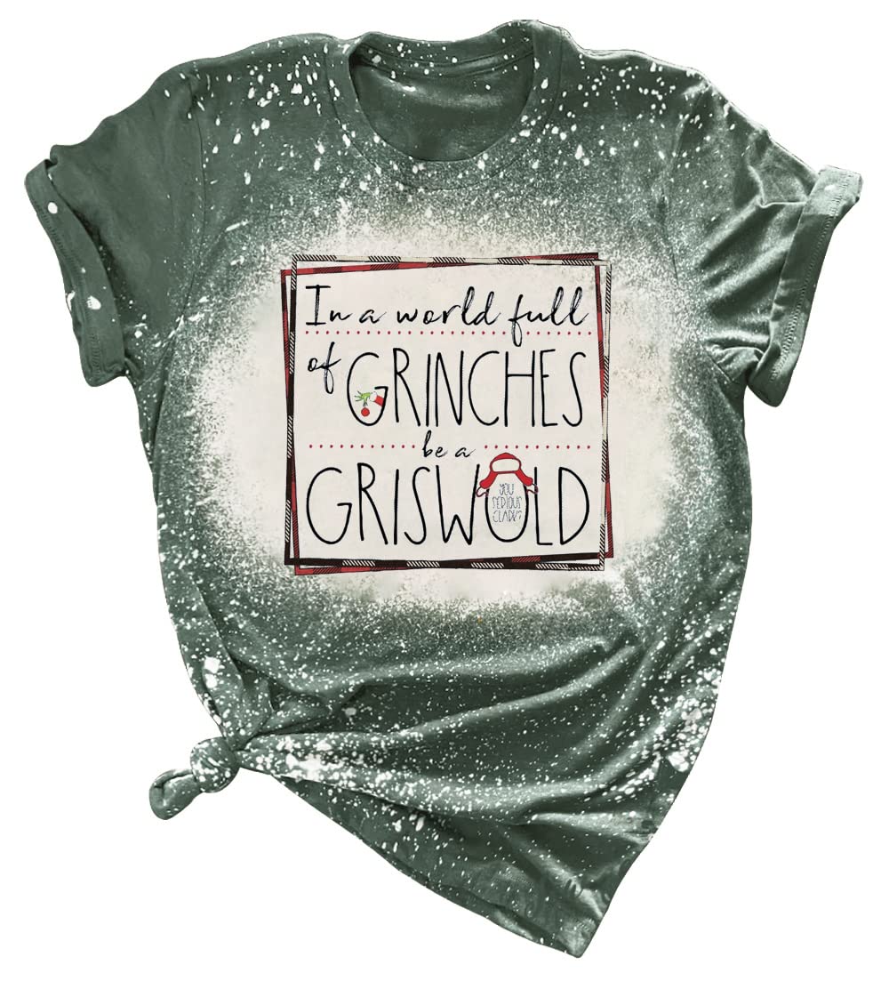 Funny Christmas Vacation T-Shirt for Women - Be A Griswold Holiday Short Sleeve Tee with Letter Print | Perfect for Xmas Parties, Family Gatherings & Festive Outfits