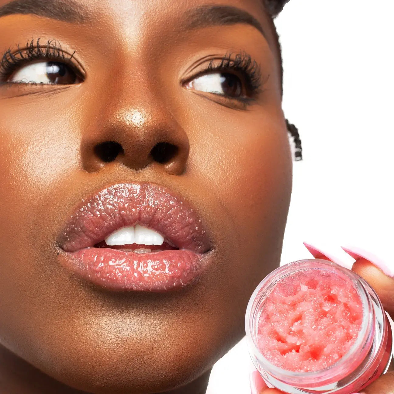 Exfoliating Lip Scrub with Pink Grapefruit - Natural Moisturizing & Plumping Lip Care for Dry, Chapped Lips - Perfect for Winter Skincare & Pre-Makeup Prep