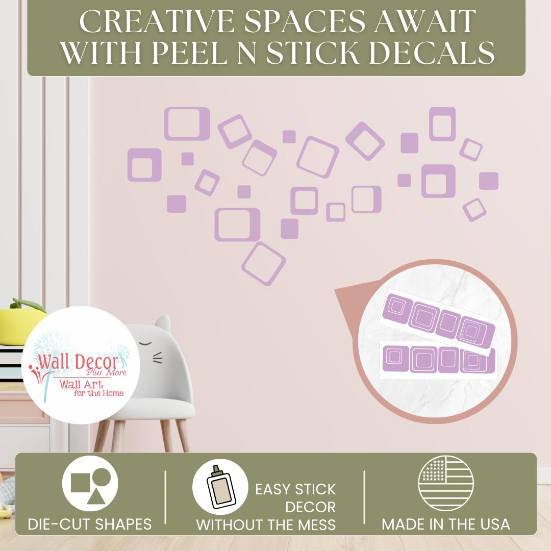 Funky Wall Vinyl Stickers 20pc - Lilac for Room Decor