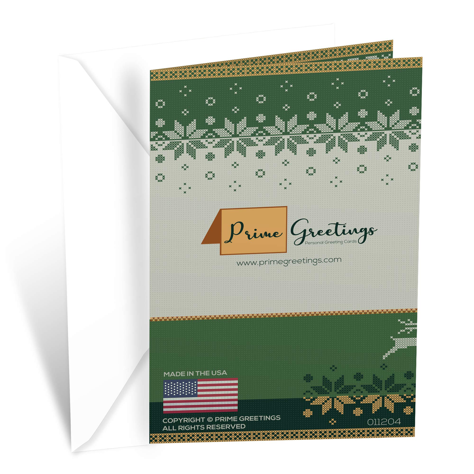 Premium Christmas Card for Son-in-Law - 5x7.75 Inch Eco-Friendly Greeting Card with Envelope - Made in USA - Thick Cardstock - Perfect for Holiday Gifts, Family Celebrations & Festive Mailings