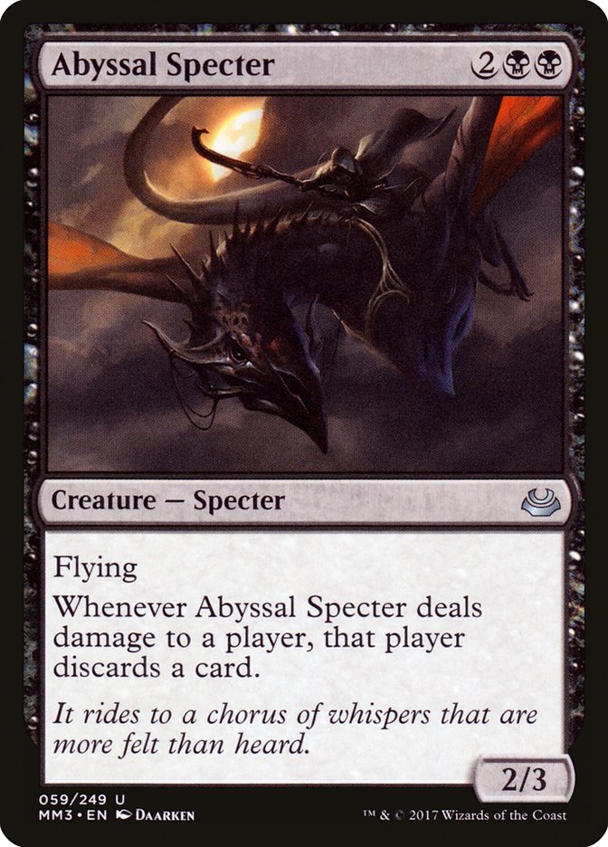 Abyssal Specter MTG Card - Modern Masters 2017 Edition | Rare Black Creature for Magic: The Gathering Decks | Perfect for Commander and Modern Format Play