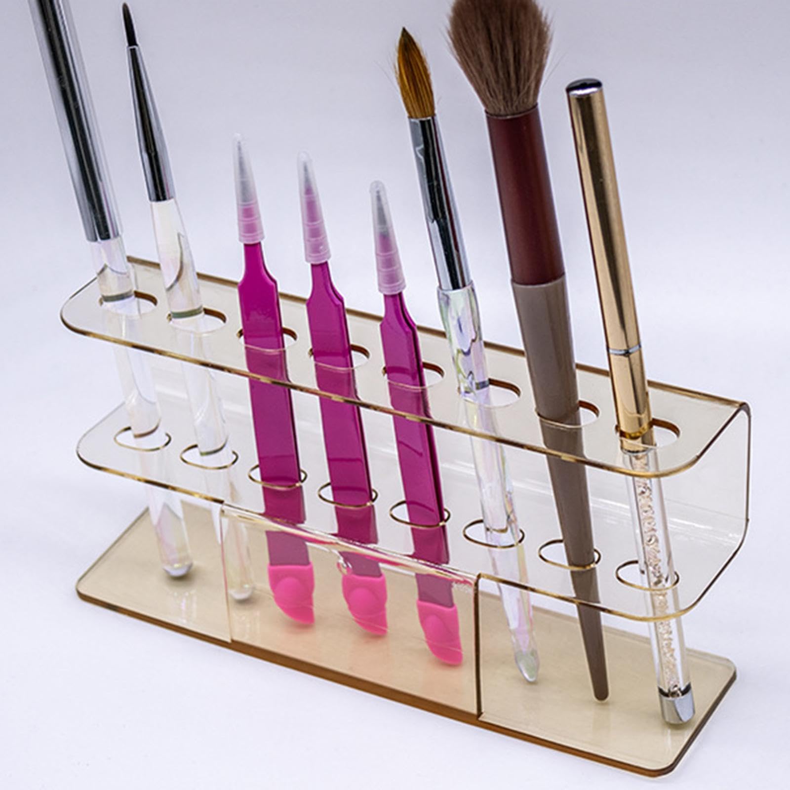 Professional 8-Hole Tweezer Organizer Stand - Salon & Eyelash Extension Display Rack for Dresser - Perfect for Beauty Salon, Home Makeup Station & Coffee Shop Accessories Storage