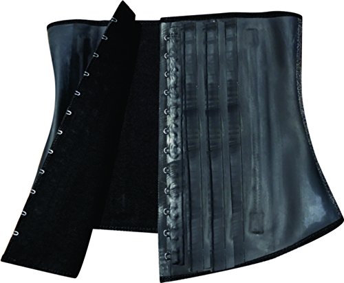 Women's Latex Waist Trainer Corset - Underbust Sport Girdle for Weight Loss & Hourglass Body Shaping - Black | Tummy Control for Workouts, Postpartum & Everyday Wear