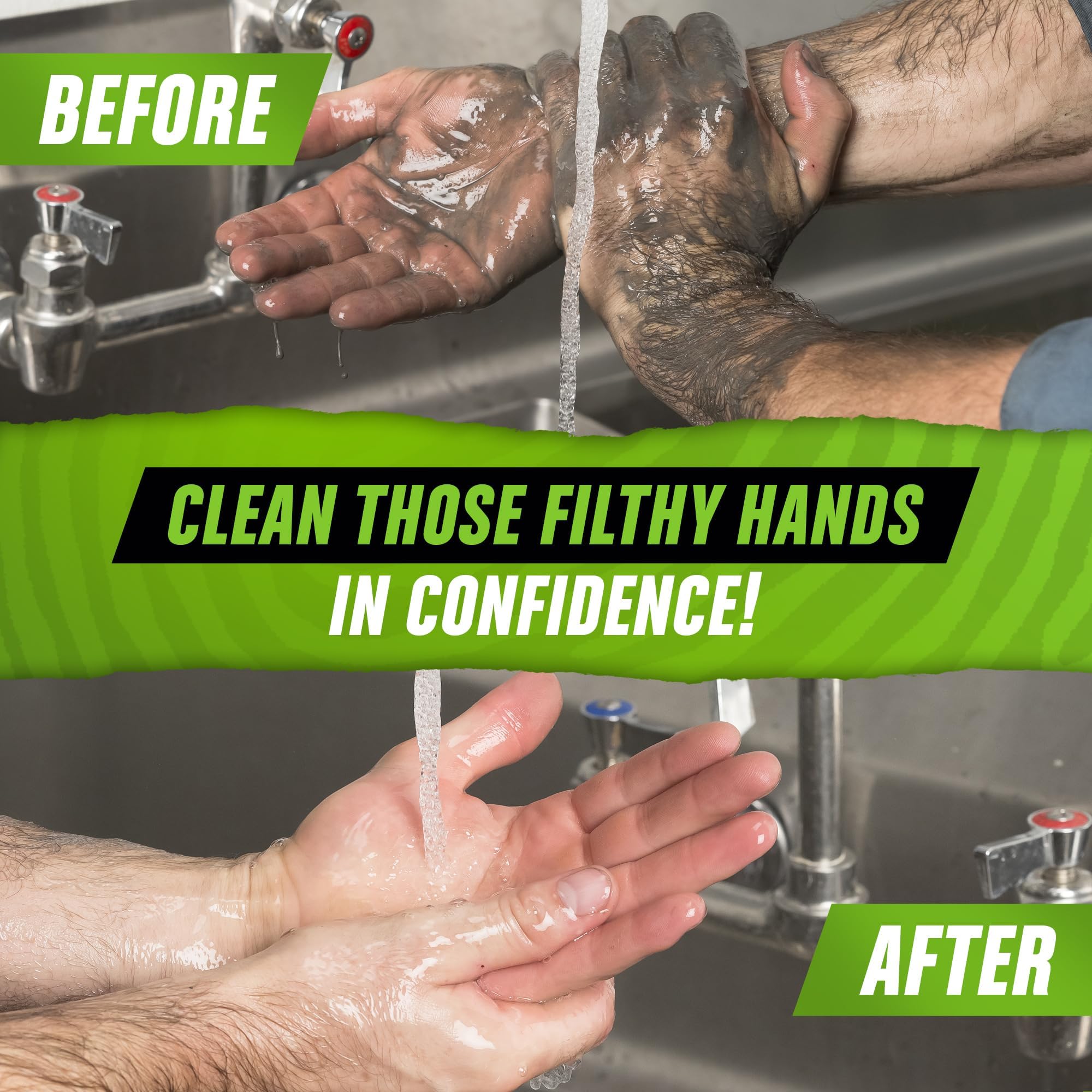 Grip Clean Ultra Heavy Duty Hand Cleaner for Auto Mechanics - Walnut Scrub Exfoliating Waterless Hand Soap | Removes Grease, Oil, Paint & Tough Dirt | Lemon Scented | Ideal for Garage, Workshop & DIY Projects