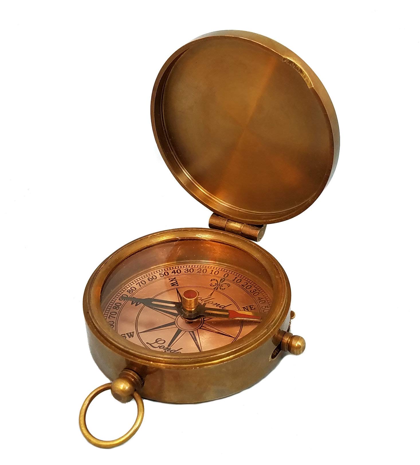 Personalized Engraved Brass Pocket Compass for Men - Unique Gift for Him, Son, Husband, Grandson | Engravable Antique Compass for Graduation, Baptism, Confirmation | Perfect for Outdoor Adventures, Hiking, Camping & Travel Gifts