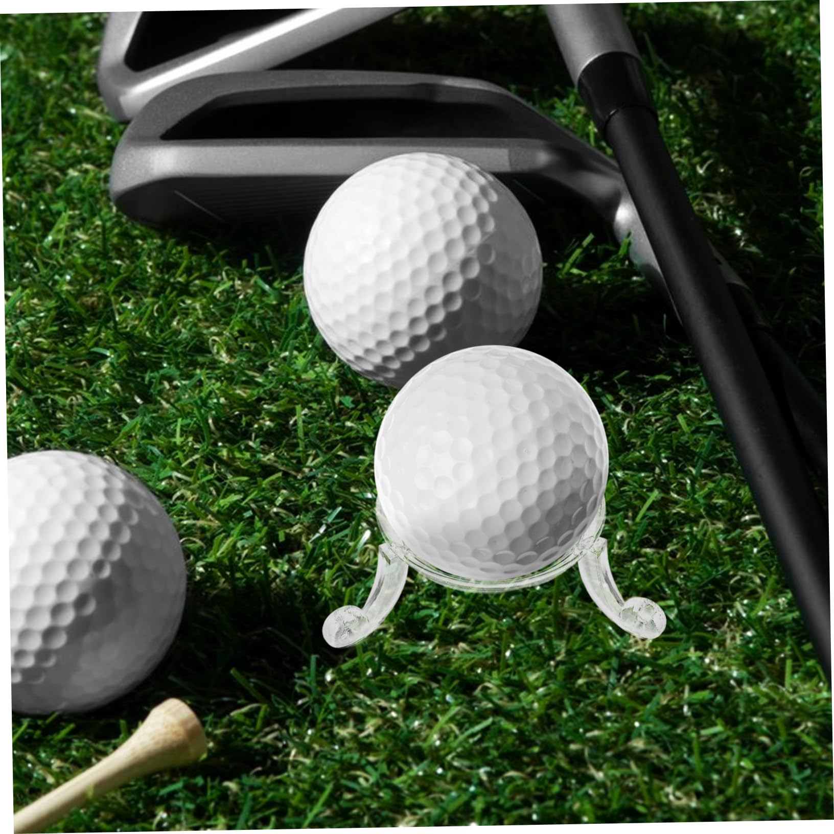 SUPVOX 2 Pack Acrylic Baseball Display Holder - Stylish Ball Stand for Baseball, Softball, Tennis & Golf Balls (5pc x 2) - Perfect for Sports Memorabilia, Trophy Cases & Home Decor