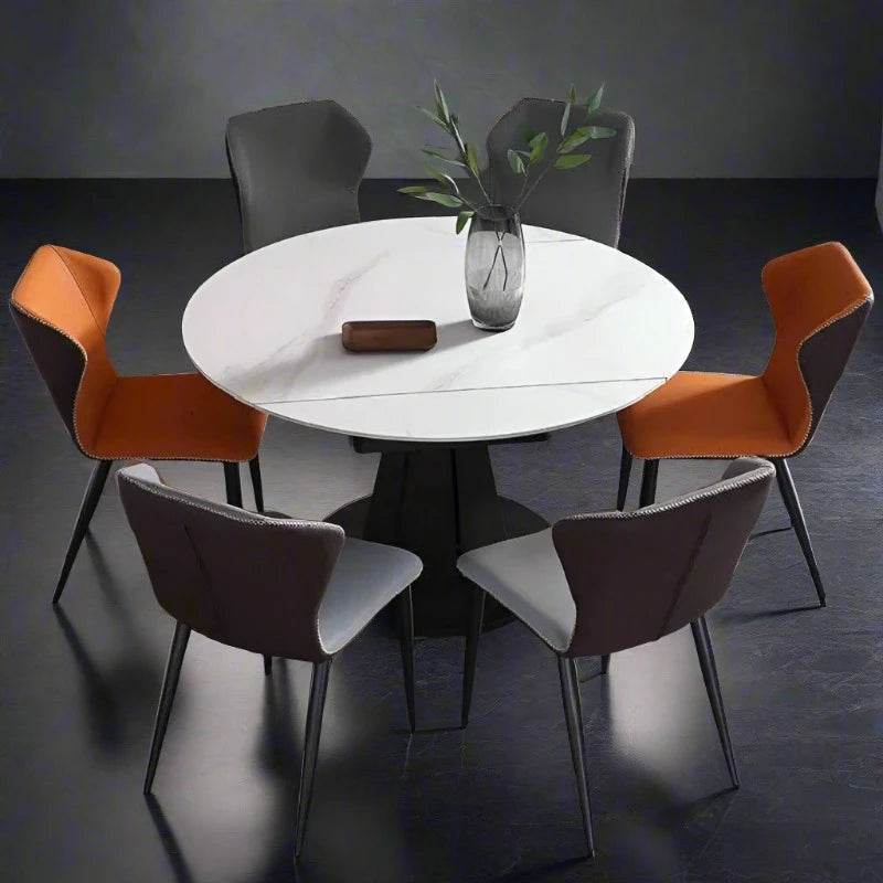 Premium Merope Sintered Stone Extendable Dining Table - Modern Expandable Kitchen Table for 6-10 People - Perfect for Family Gatherings & Dinner Parties