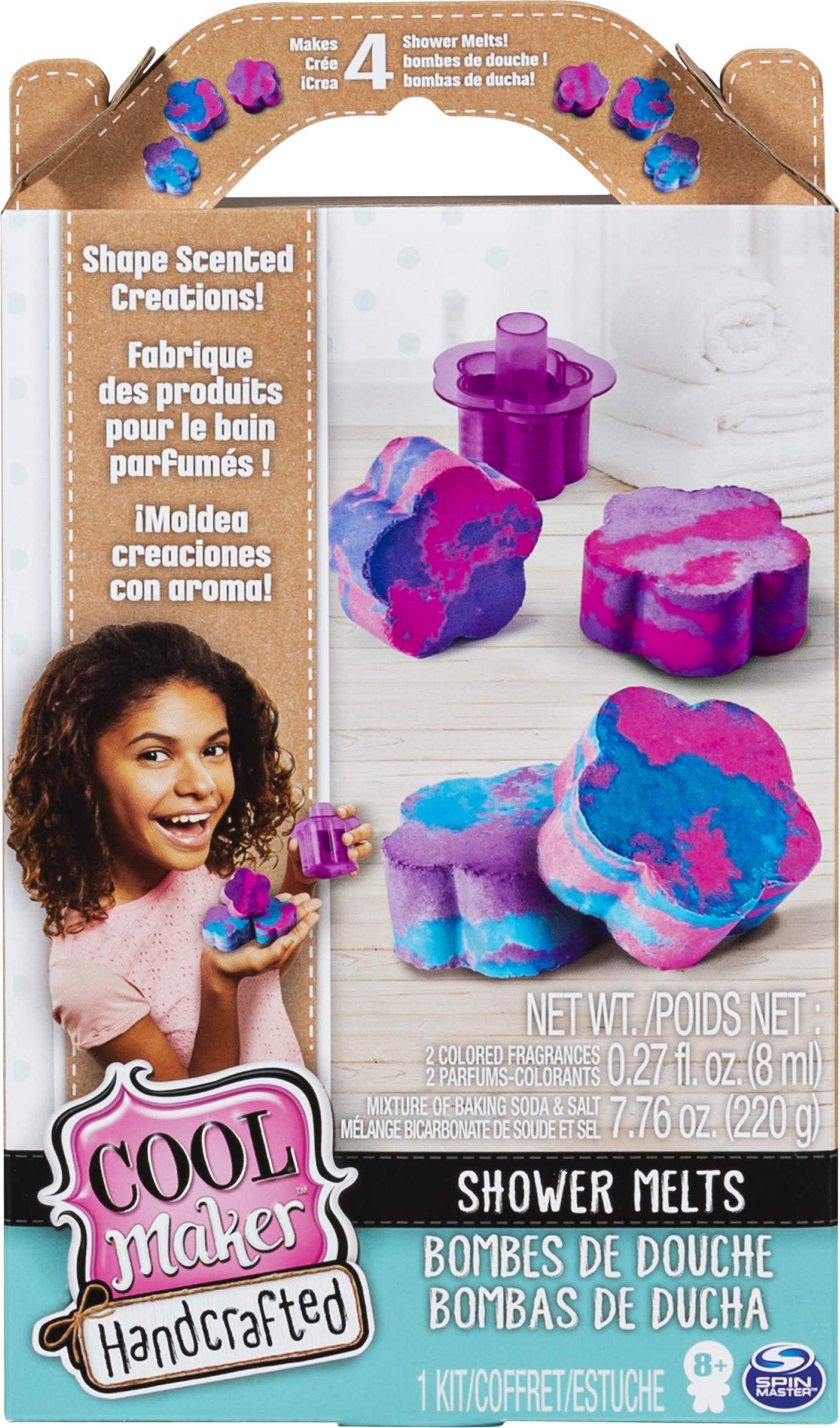 Cool Maker Handcrafted Shower Melts Activity Kit - DIY Aromatherapy Bath Bombs for Kids Ages 8+ | Create 4 Scented Shower Melts | Perfect for Relaxation, Spa Day & Gift Giving