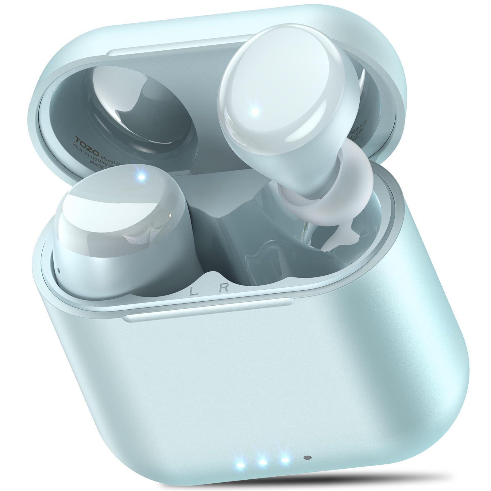 TOZO T6 Wireless Earbuds Bluetooth 5.3 Headphones - Ergonomic In-Ear Design, 50Hrs Playtime with Wireless Charging Case, APP EQ Customization, IPX8 Waterproof (2024 Upgraded Version) - Perfect for Gym, Running, Travel & Workouts