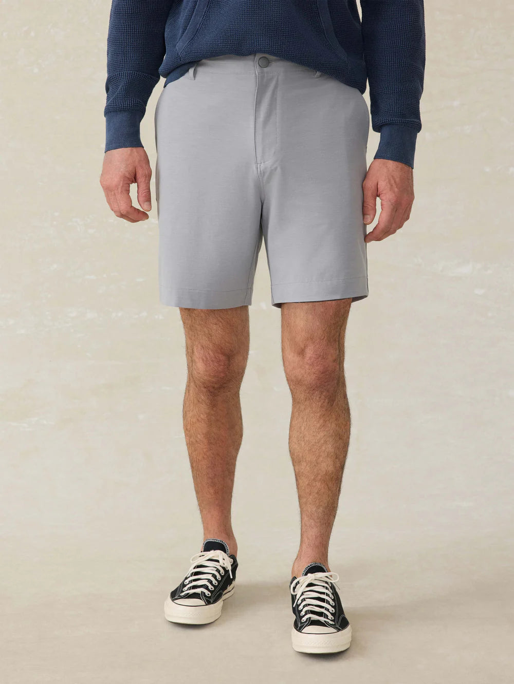 Faherty 7 Inch All Day Short 2.0 - Men's Comfortable Casual Shorts in Ice Grey | Perfect for Summer, Beach, Gym & Outdoor Activities