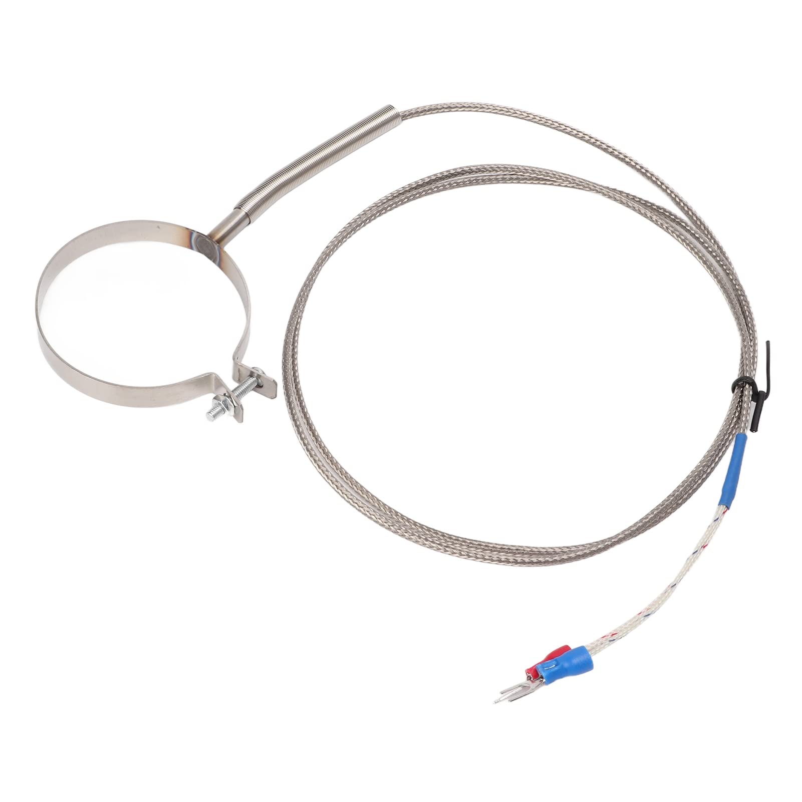 High Accuracy K-Type Thermocouple Probe with Thread Connection - 1m Industrial Grade Temperature Sensor for Furnace, Oven & HVAC Systems - Strong Anti-Interference Design for Reliable Measurements