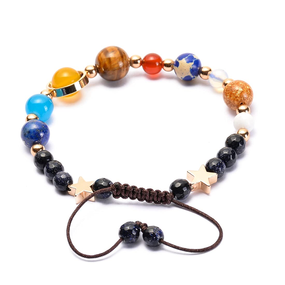 Solar System Bracelet - Universe Galaxy Bracelet with 8 Planets & Lava Rock - Stretch Yoga Chakra Bracelet for Men & Women - Aromatherapy Essential Oil Diffuser - Perfect for Meditation, Yoga & Spiritual Healing