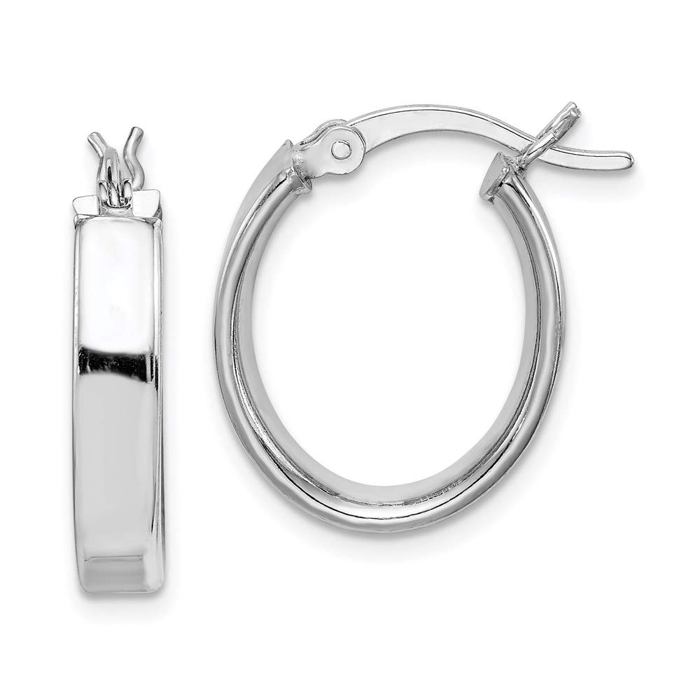 925 Sterling Silver Rhodium-Plated Hoop Earrings for Women - Hypoallergenic Fashion Jewelry Gift - Perfect for Everyday Wear, Parties & Special Occasions