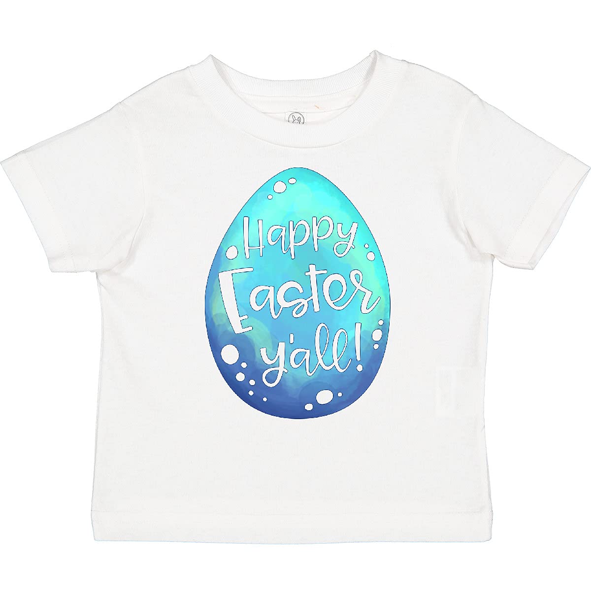 Inktastic Happy Easter Y'all Blue Easter Egg Toddler T-Shirt - Cute Easter Outfit for Boys & Girls