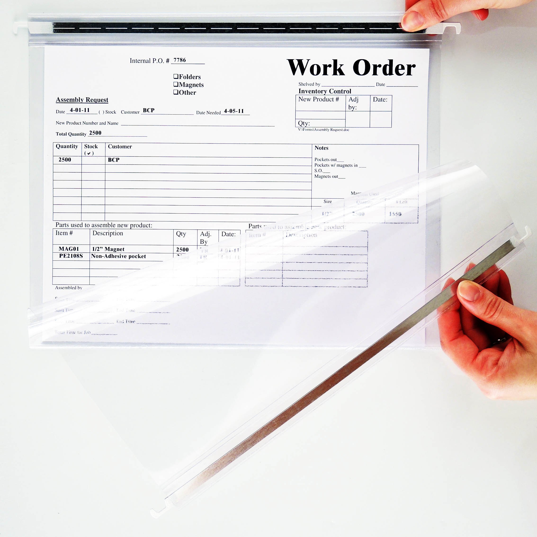 Store SMART - Clear Hanging File Folders with Two Sturdy Metal Rods - 100 Pack (RHF231C-100) - Perfect for Office Organization, Document Storage & Filing Cabinets