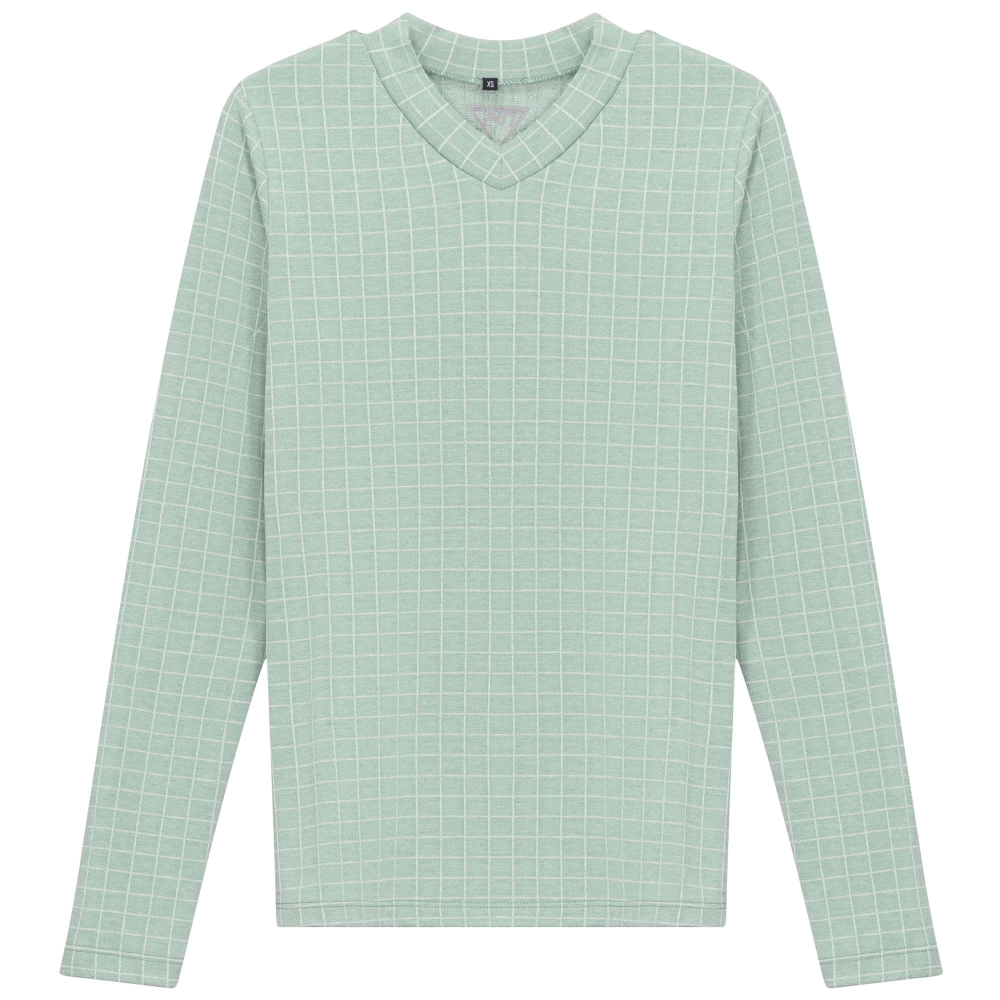 Checkered V-Neck Cotton T-Shirt for Men & Women - Soft Breathable Casual Tee for Everyday Wear, Outings & Layering