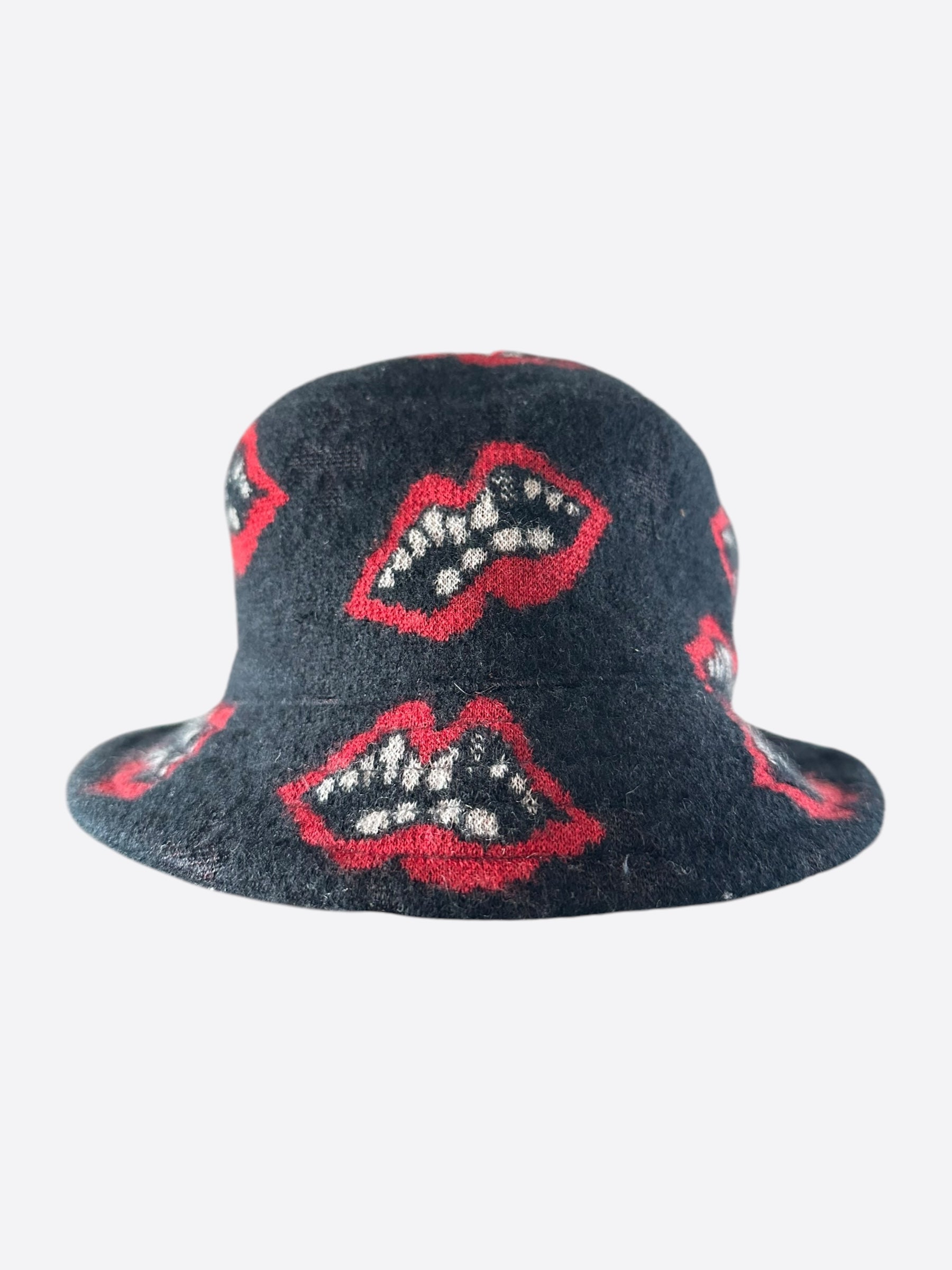 Chrome Hearts Matty Boy Black Chomper Cashmere Bucket Hat for Men - Luxury Designer Winter Beanie for Streetwear & Fashion Outfits