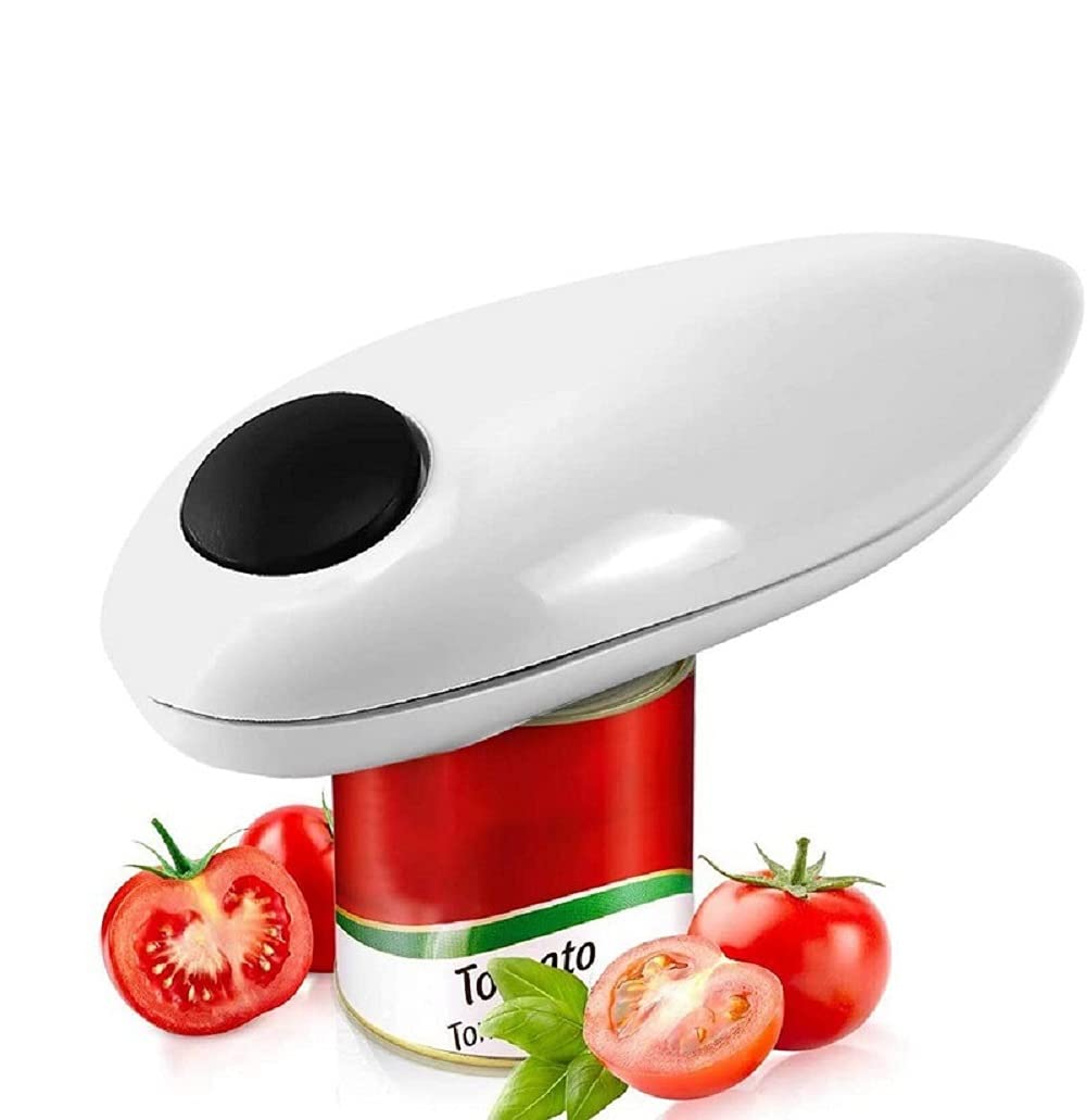 **Electric Can Opener - Automatic Battery-Powered Smooth Edge Opener for Any Size Cans - Perfect for Restaurants, Kitchens & Camping**