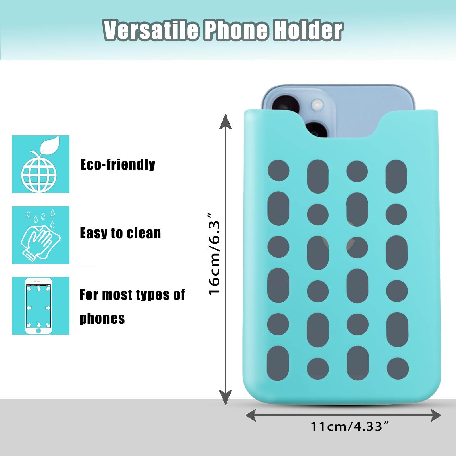 Bogg Bag Accessories Set - Silicone Phone Holder, Keychain Holder & Hook for Bogg Bags (Blue) | Perfect for Beach, Pool & Outdoor Activities