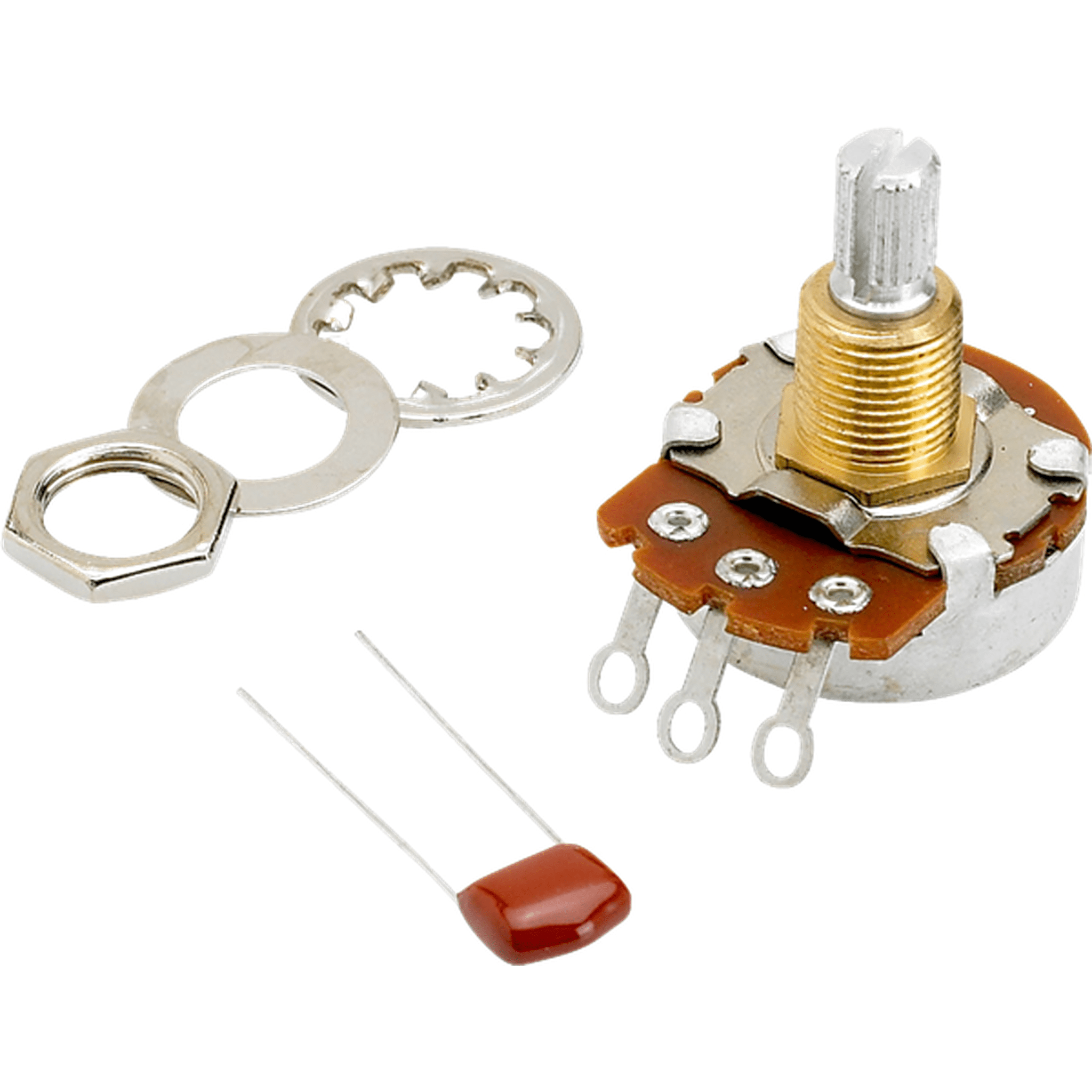 Fender 500K Split Shaft Potentiometer for Guitar Volume & Tone Control - Perfect for Electric Guitar Upgrades & DIY Repairs