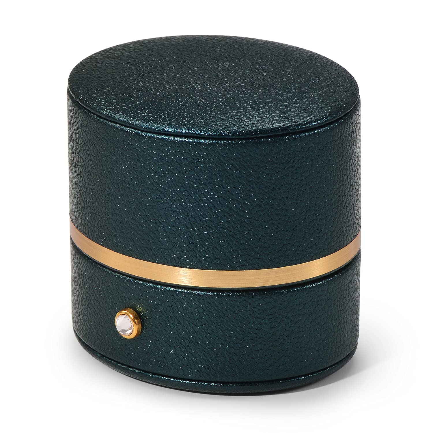 Oirlv Genuine Leather Ring Box for Engagement & Wedding - Premium Jewelry Gift Box for Rings, Earrings, Necklaces (Green) | Perfect for Proposals, Anniversaries & Romantic Gift Giving