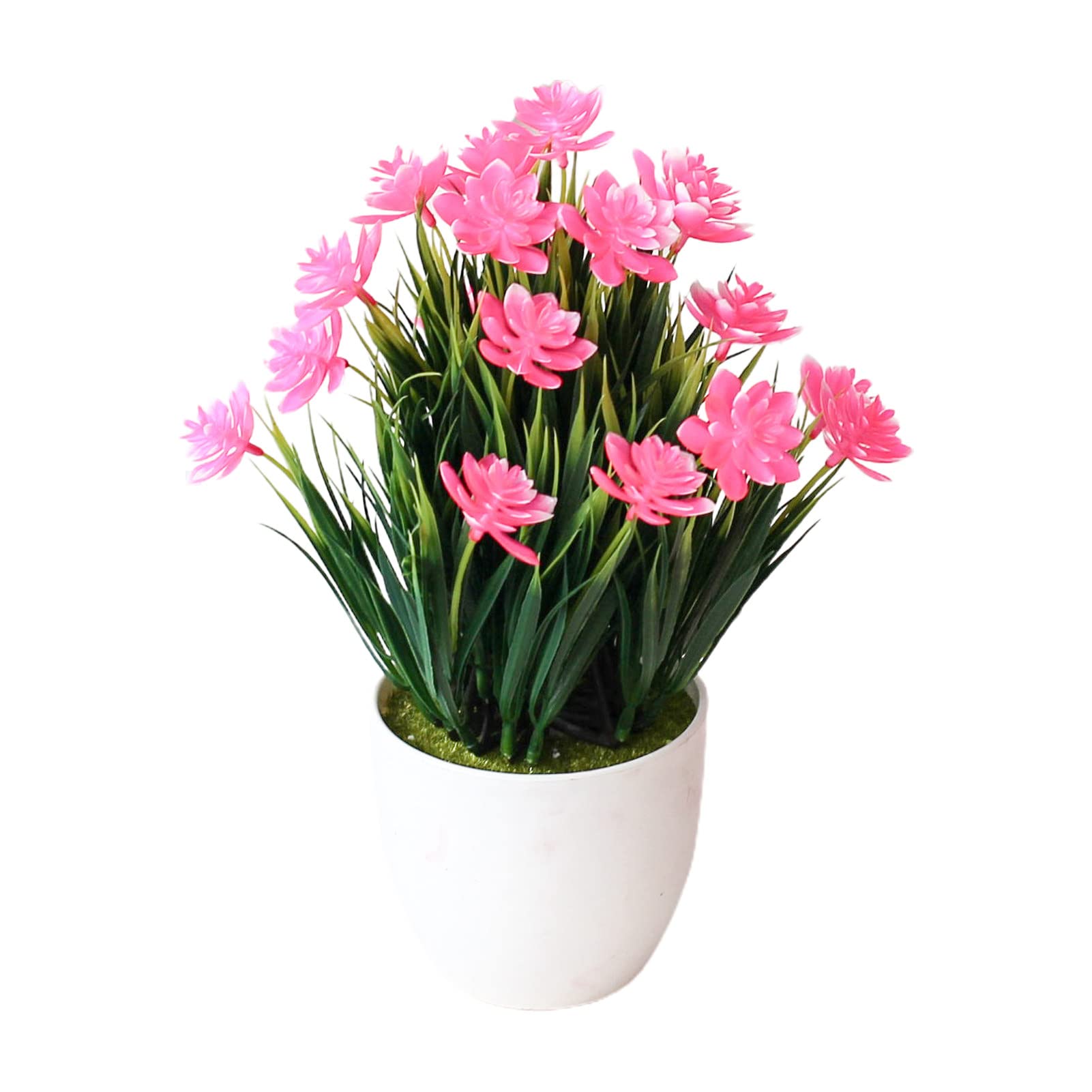 Artificial Lotus Bonsai Plant - Realistic Fake Flower for Home & Office Desk Decor, Durable Plastic Floral Arrangement, Fade-Resistant Indoor Decoration | Perfect for Zen Decor, Wedding Centerpieces, and Tabletop Displays