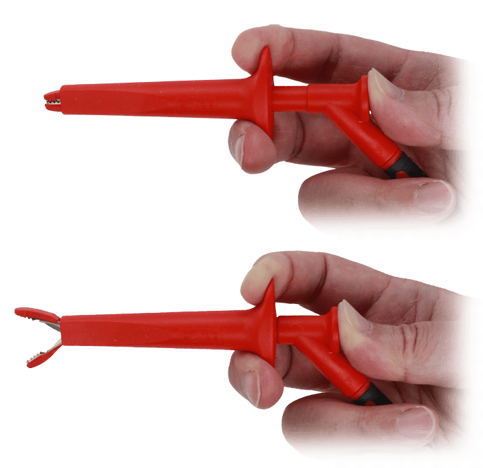 ASJ201 Alligator Safety Clip Adapter - Heavy Duty Spring Loaded Jumper Cable Connector for Car Battery Charging & Jump Starting (Perfect for Emergency Roadside Assistance & DIY Auto Repairs)