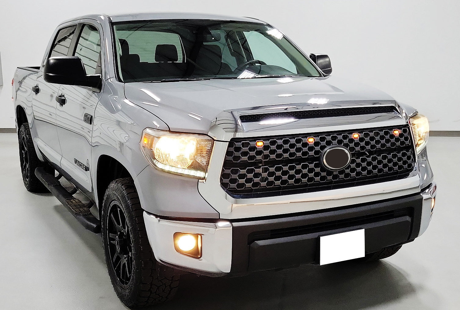 4-Piece Smoke Lens Amber LED Raptor Lights Kit for 2018-2021 Toyota Tundra with Combination Grille - Off-Road Lighting for Trucks, Fog Lights for Night Driving & Adventure Vehicles