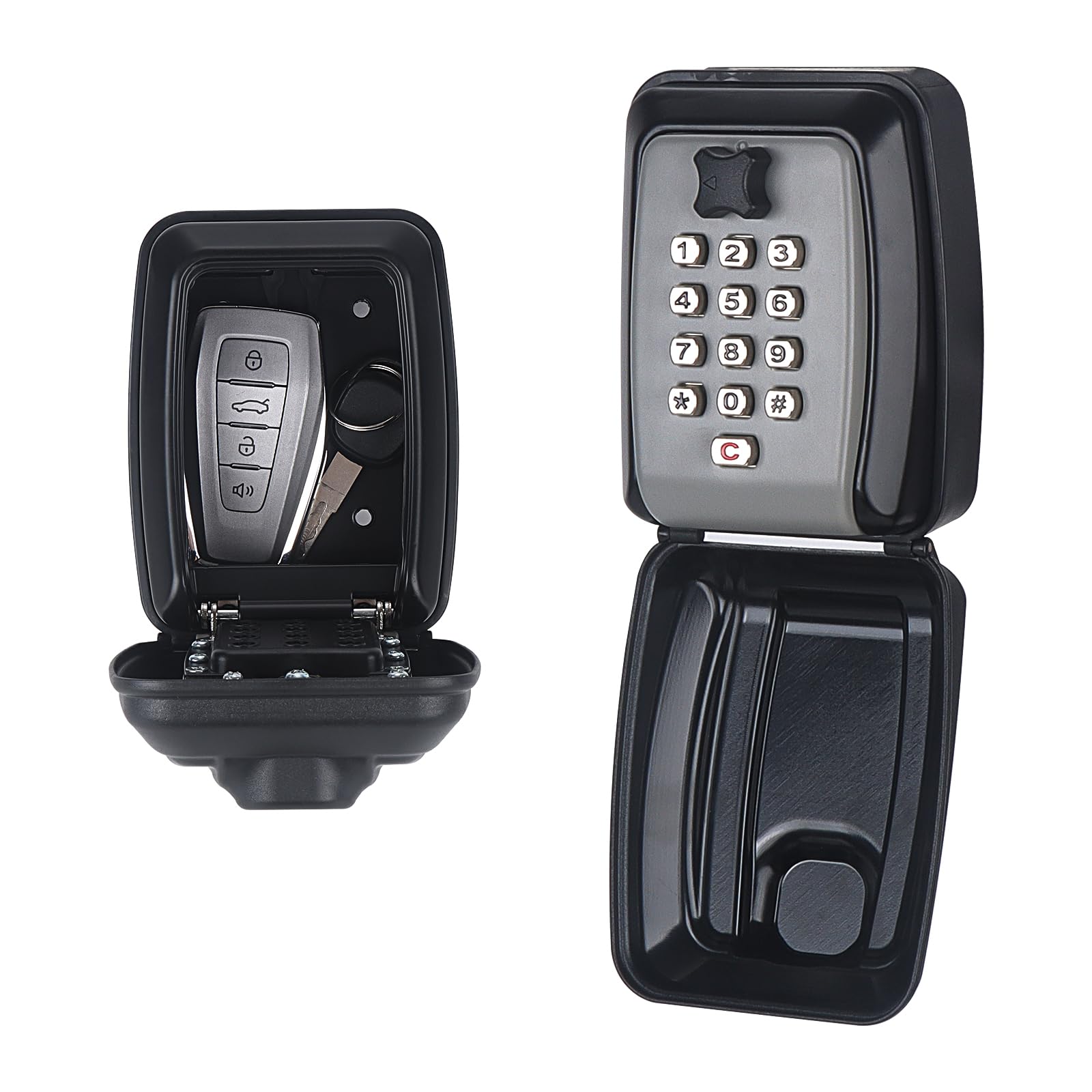 12-Digit Combination Key Lock Box - Waterproof Wall Mounted Security Box for Outdoor Keys | Large Capacity Key Hider for Home, Garage, Office & Warehouse | Perfect for Spare Key Storage, Vacation Rentals & Property Management