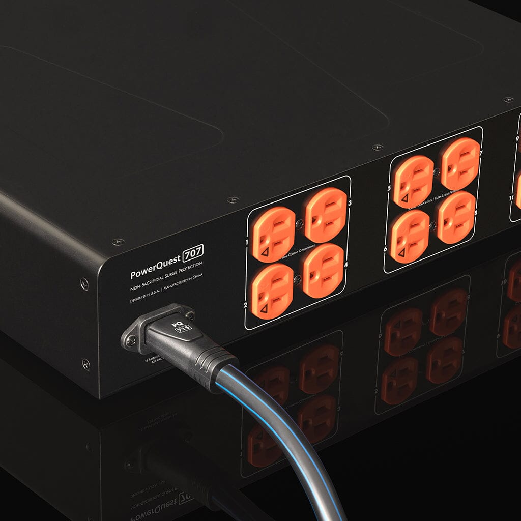 AudioQuest PowerQuest 707 Premium Power Conditioner - Surge Protector & Noise Filter for Home Theater, Studio & Hi-Fi Systems