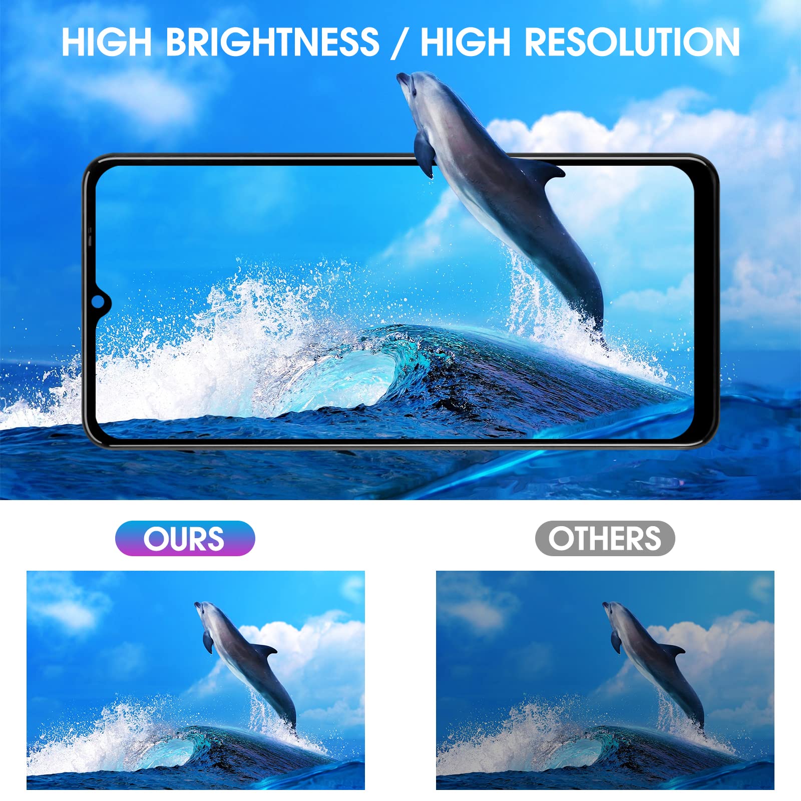 Original Samsung A12 Screen Replacement - LCD Display with Frame & Digitizer for SM-A125U/A125F/A125M/DS - Touch Screen Assembly Repair Part - Perfect for DIY Phone Fixes & Screen Damage Replacement