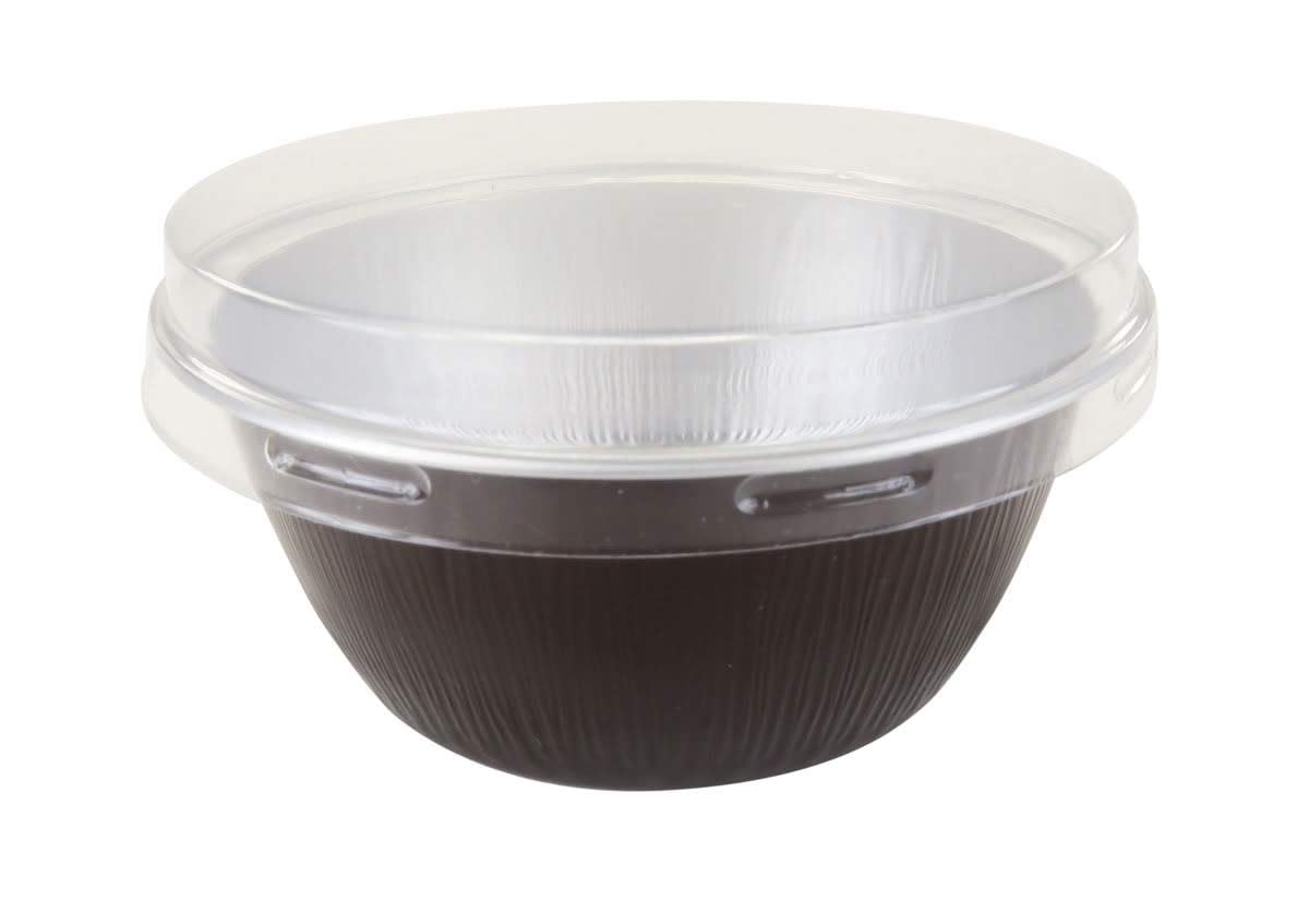 KitchenDance 4oz Disposable Aluminum Baking Cups with Lids - 1000 Pack Brown Foil Pans for Creme Brulee, Flan, Cupcakes - Perfect for Baking, Cooking, Meal Prep & Party Desserts