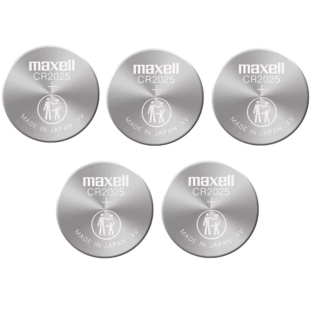 Maxell CR2032 Lithium Coin Cell Batteries (5-Pack) - Long-Lasting Power for Watches, Key Fobs, Calculators & Medical Devices