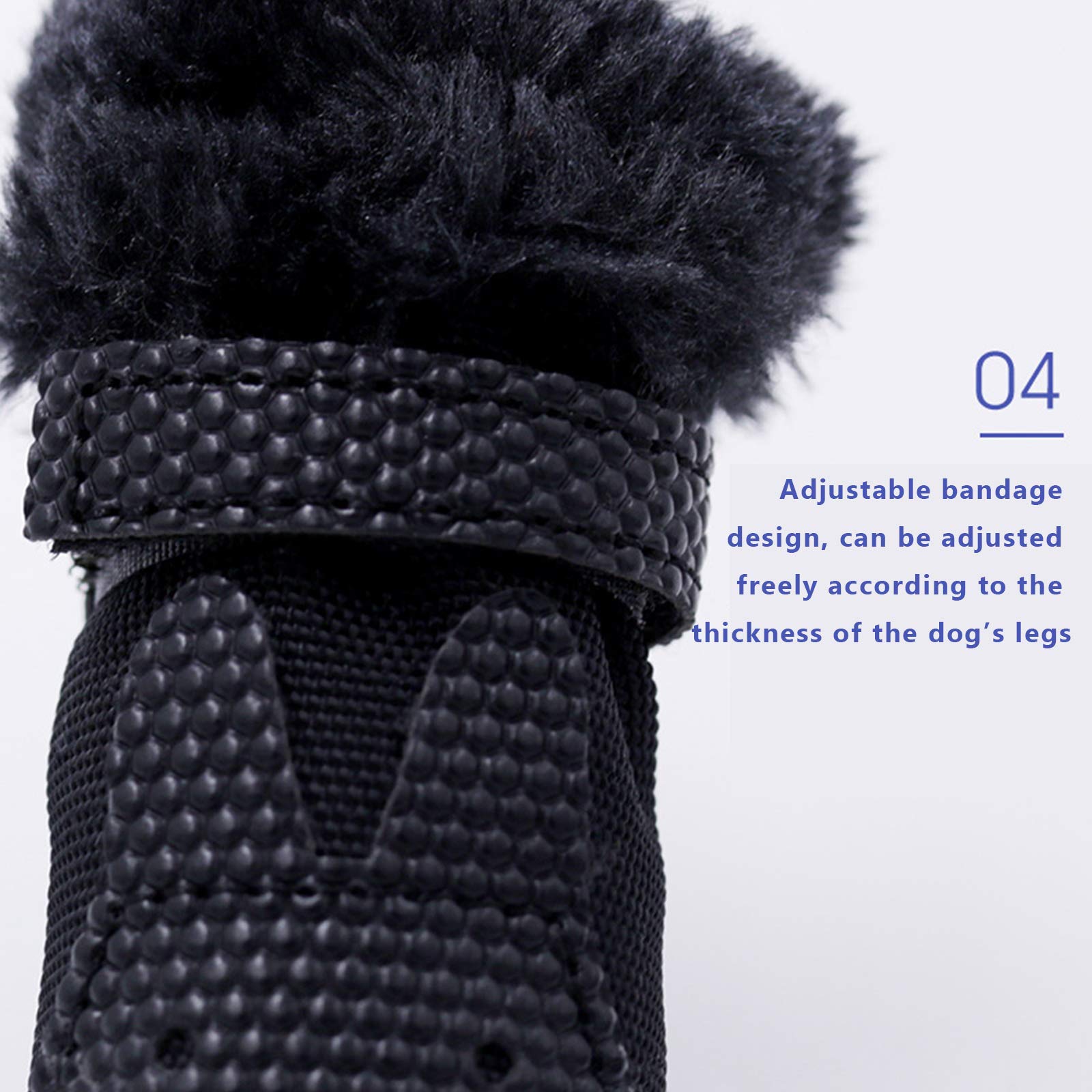 **Warm Winter Dog Boots - Anti-Slip Snow Shoes for Small Dogs | Waterproof Paw Protectors for Cold Weather | 4-Piece Set for Outdoor Walking & Snow Adventures**