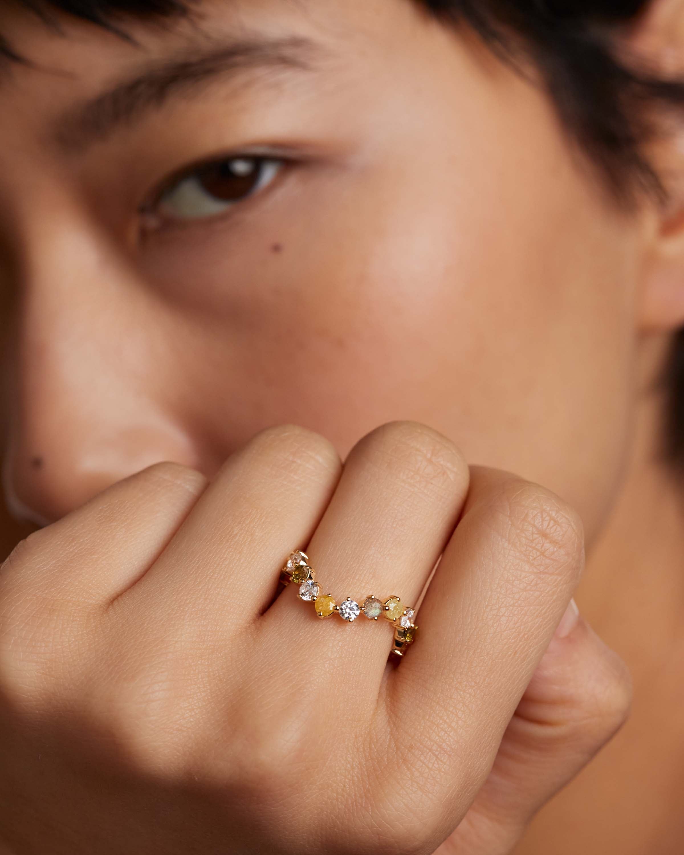 April Birthstone Gold Ring for Women - 14K Solid Gold April Birth Month Jewelry Gift for Mom, Wife, Daughter | Perfect for Birthdays, Anniversaries & Special Occasions