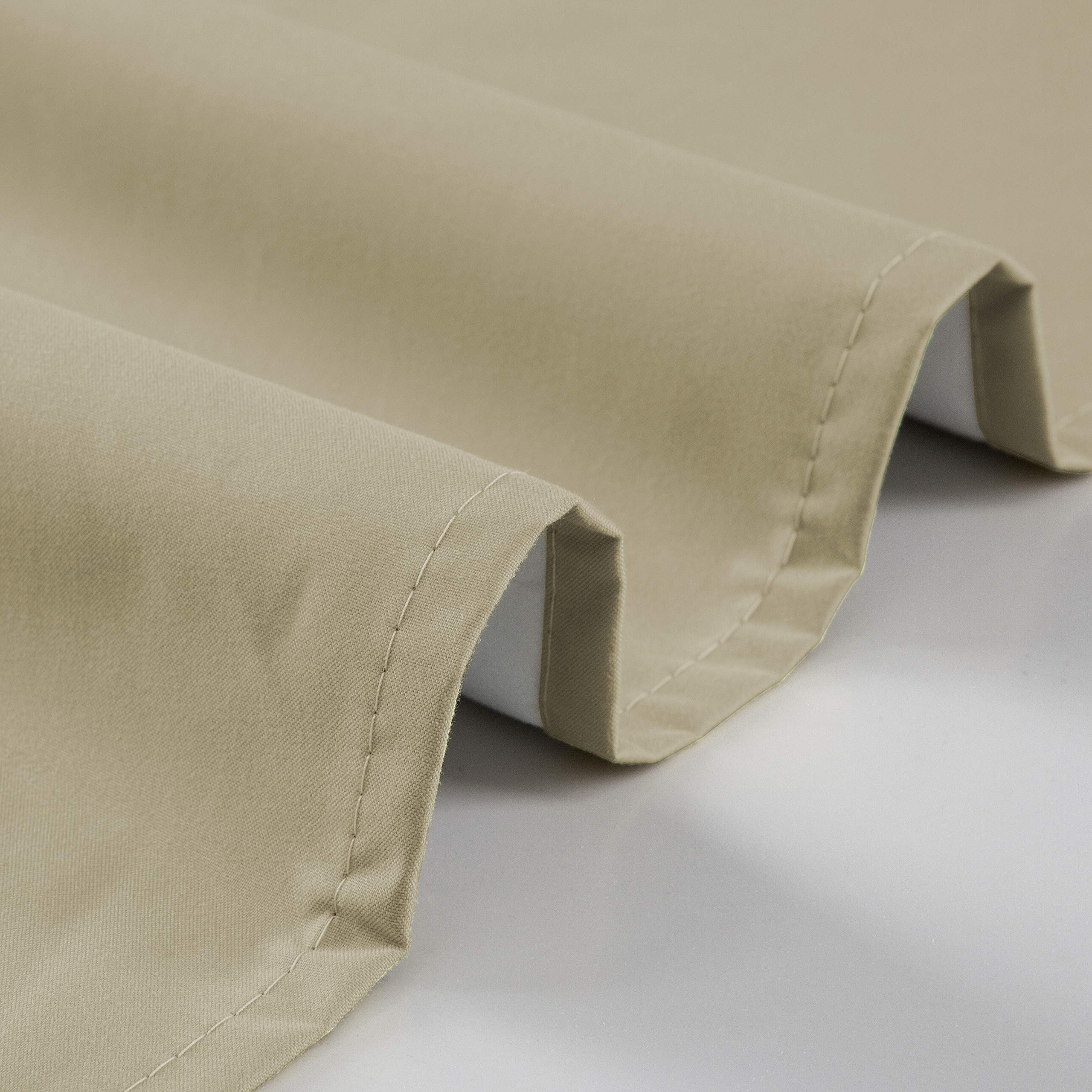 2-Piece Thermal Insulated Short Curtains for Kitchen, Cafe & Bedroom - 52 x 45 Inch Taupe Rod Pocket Window Drapes for Privacy & Light Control - Perfect for Home, Office & Commercial Spaces