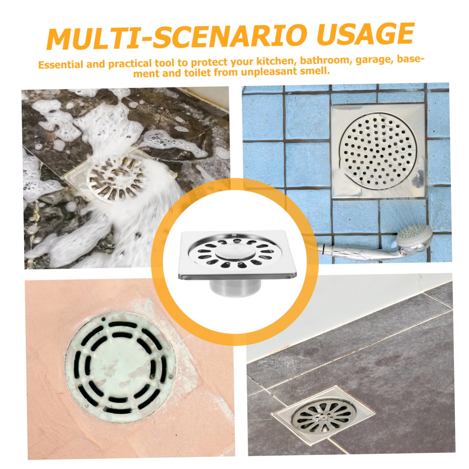 Stainless Steel Sink Drain Strainer & Floor Drain Cover - Durable Rustproof Mesh for Kitchen, Bathroom, Shower - Prevents Clogs & Odors (Perfect for Homes, Restaurants, Hotels)