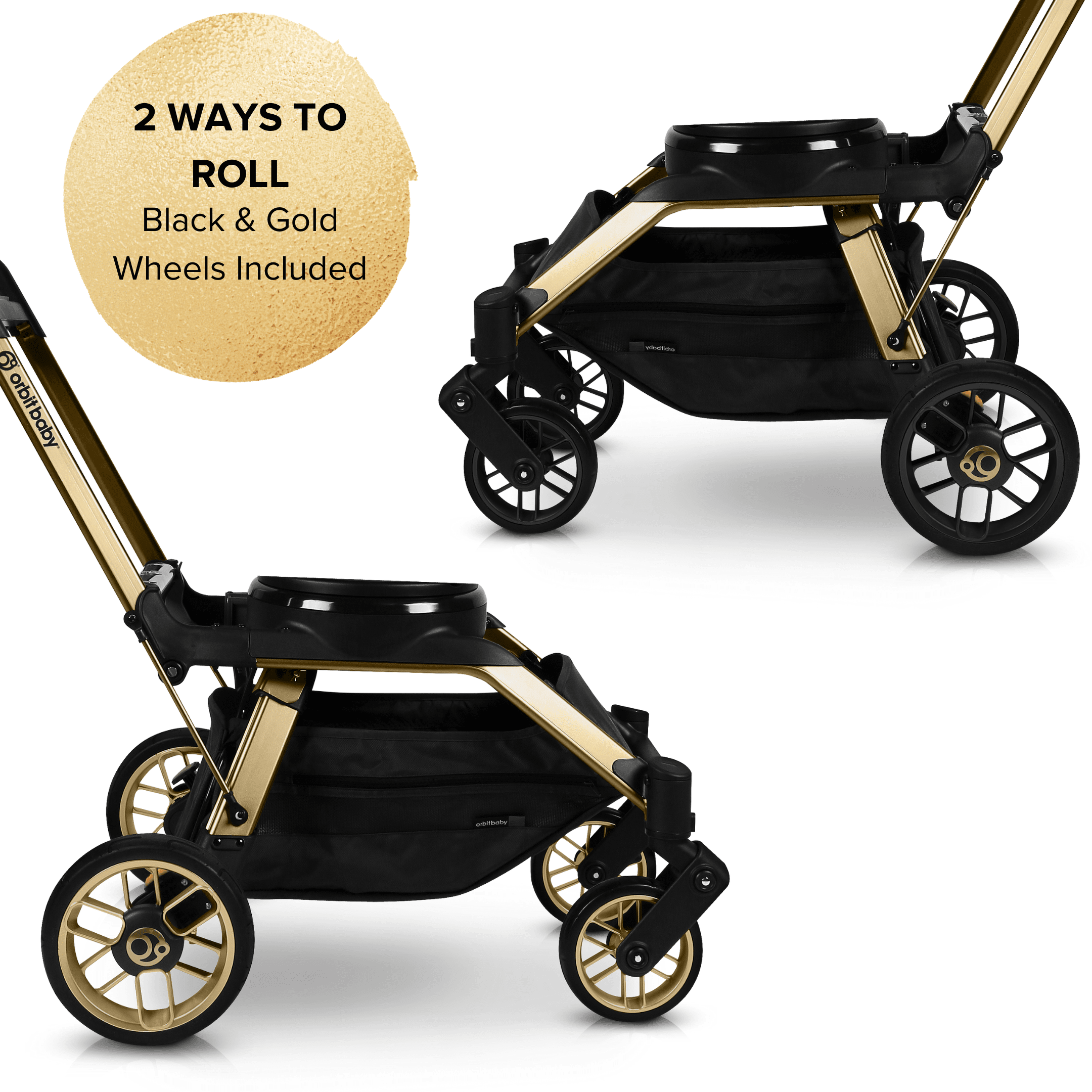 Orbit Baby Stroll & Ride Travel System - Lightweight Stroller & Car Seat Combo for Infants & Toddlers | Perfect for Air Travel, Shopping & Daily Outings