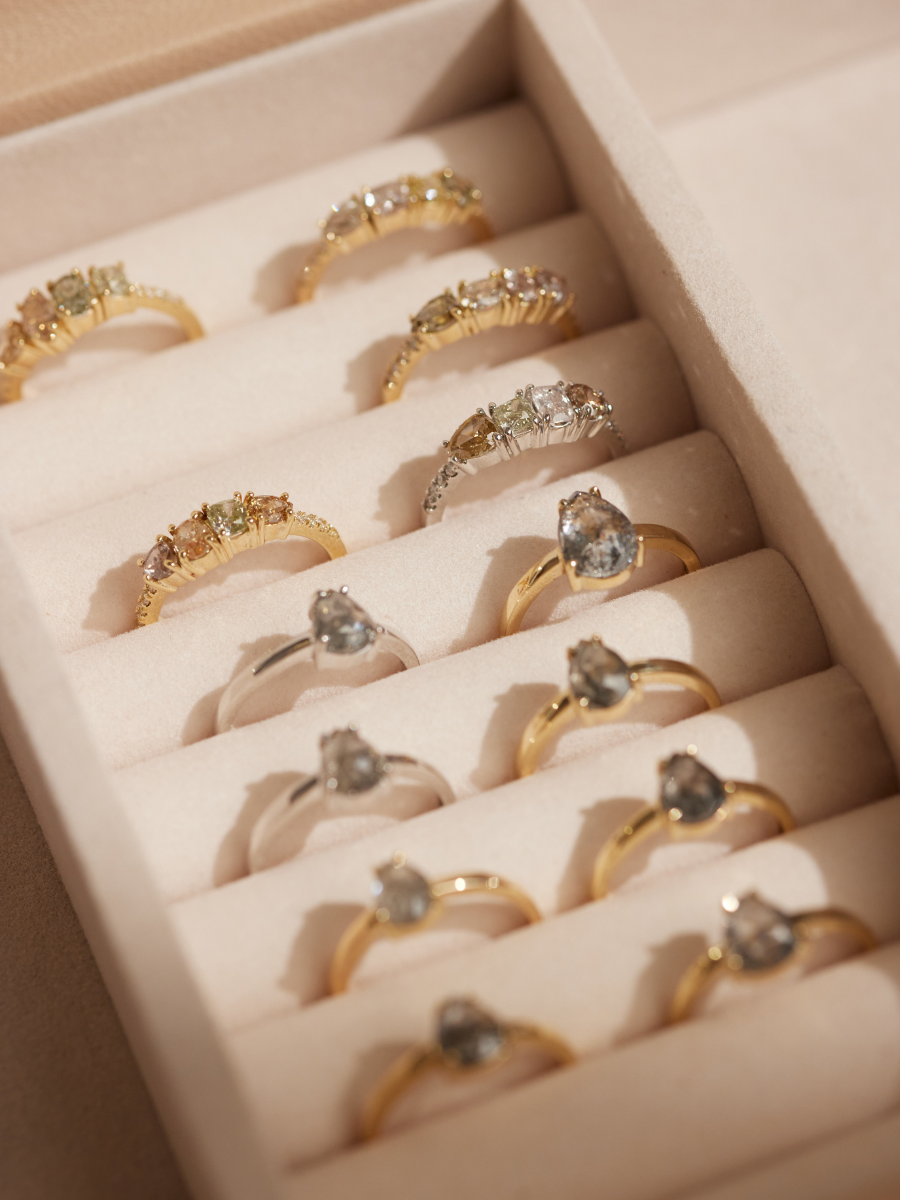 1.04 Carat Galaxy Diamond Cluster Ring in 14K Yellow Gold - Elegant Jewelry for Weddings, Anniversaries & Special Occasions