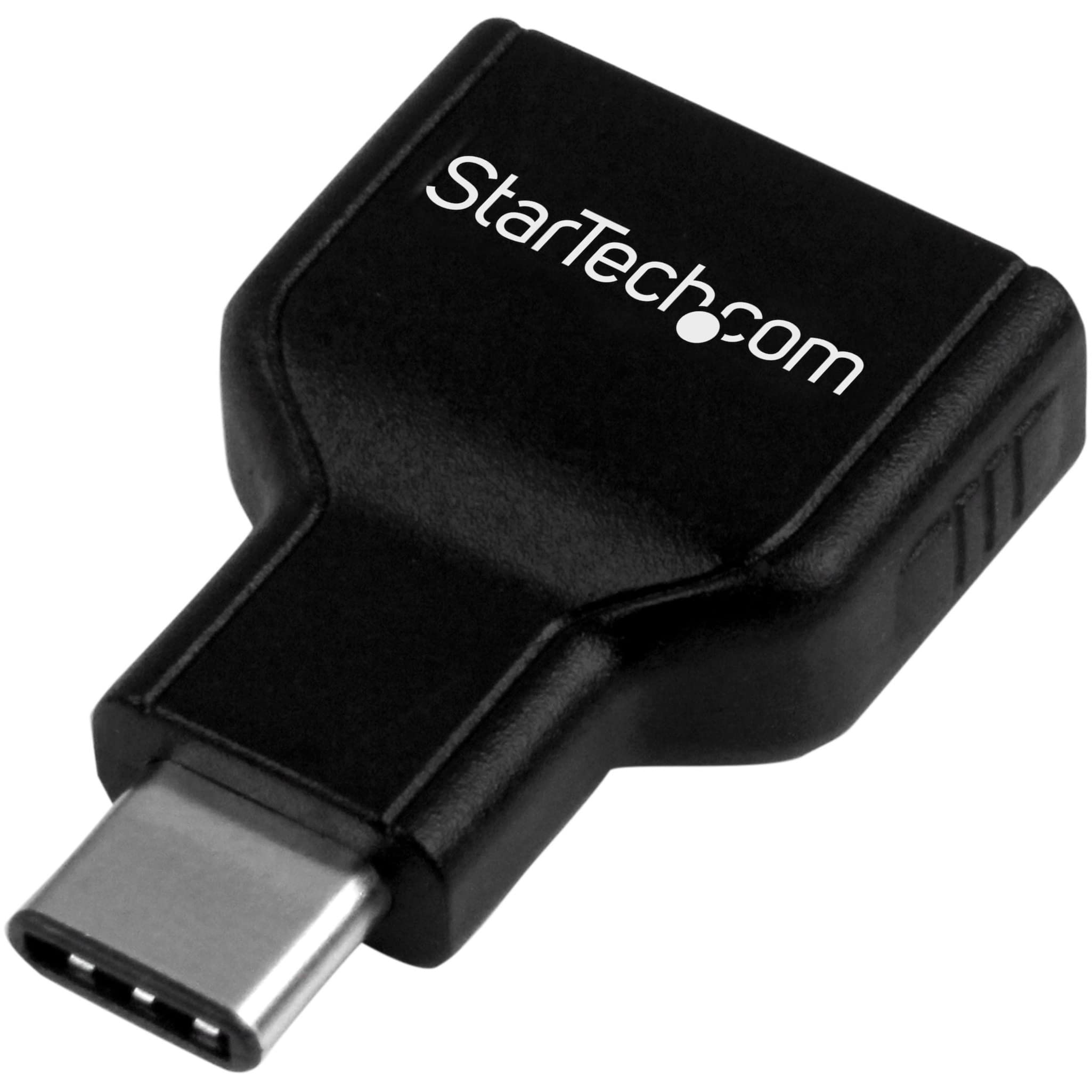 STARTECH USB 3.1 Gen 1 Type C to USB A Adapter - 5Gbps Data Transfer - USB-C Male to USB-A Female Converter - Black - Perfect for MacBook, Chromebook, Windows Laptops & Mobile Devices