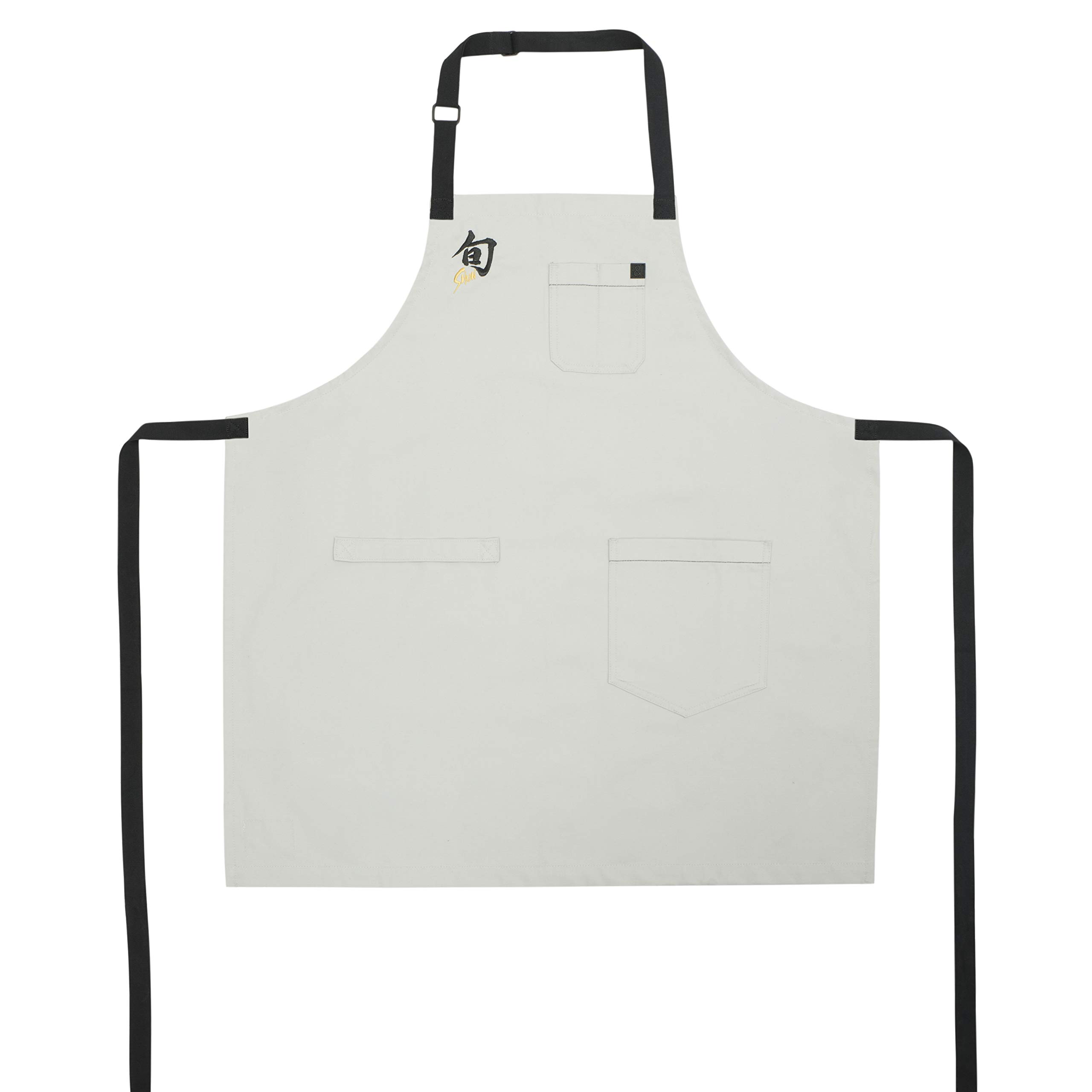 Premium Shun Apron for Women & Men - Durable Kitchen & BBQ Chef Apron with Pockets - Perfect for Cooking, Grilling & Baking at Home or Professional Kitchens