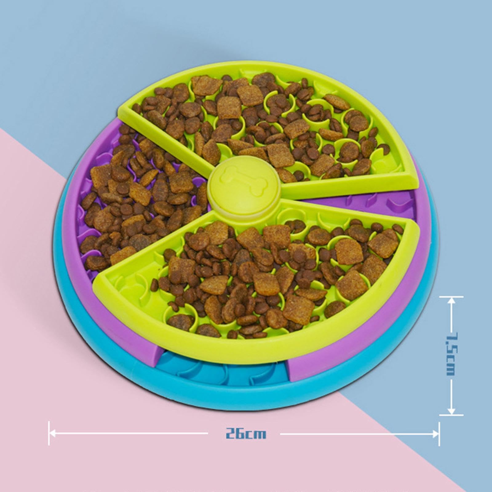 SECRET DESIRE Slow Feeder Bowl for Dogs & Cats - 3-Layer Durable Pet Food Dish - Prevent Bloat & Improve Digestion for Puppies & Adult Pets - Perfect for Mealtime & Training