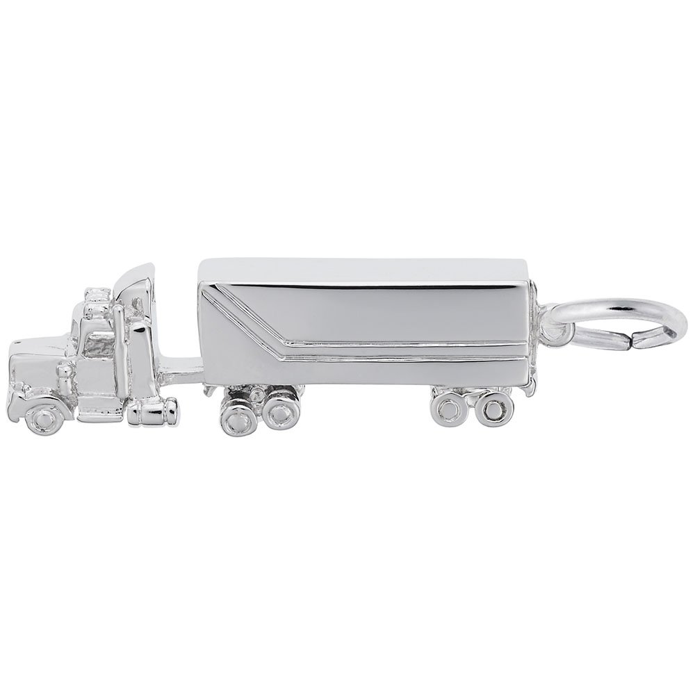 Semi Truck Charm Pendant - Stainless Steel Trucker Jewelry for Bracelets & Necklaces - Perfect for Truck Drivers, Truck Enthusiasts & Gifts