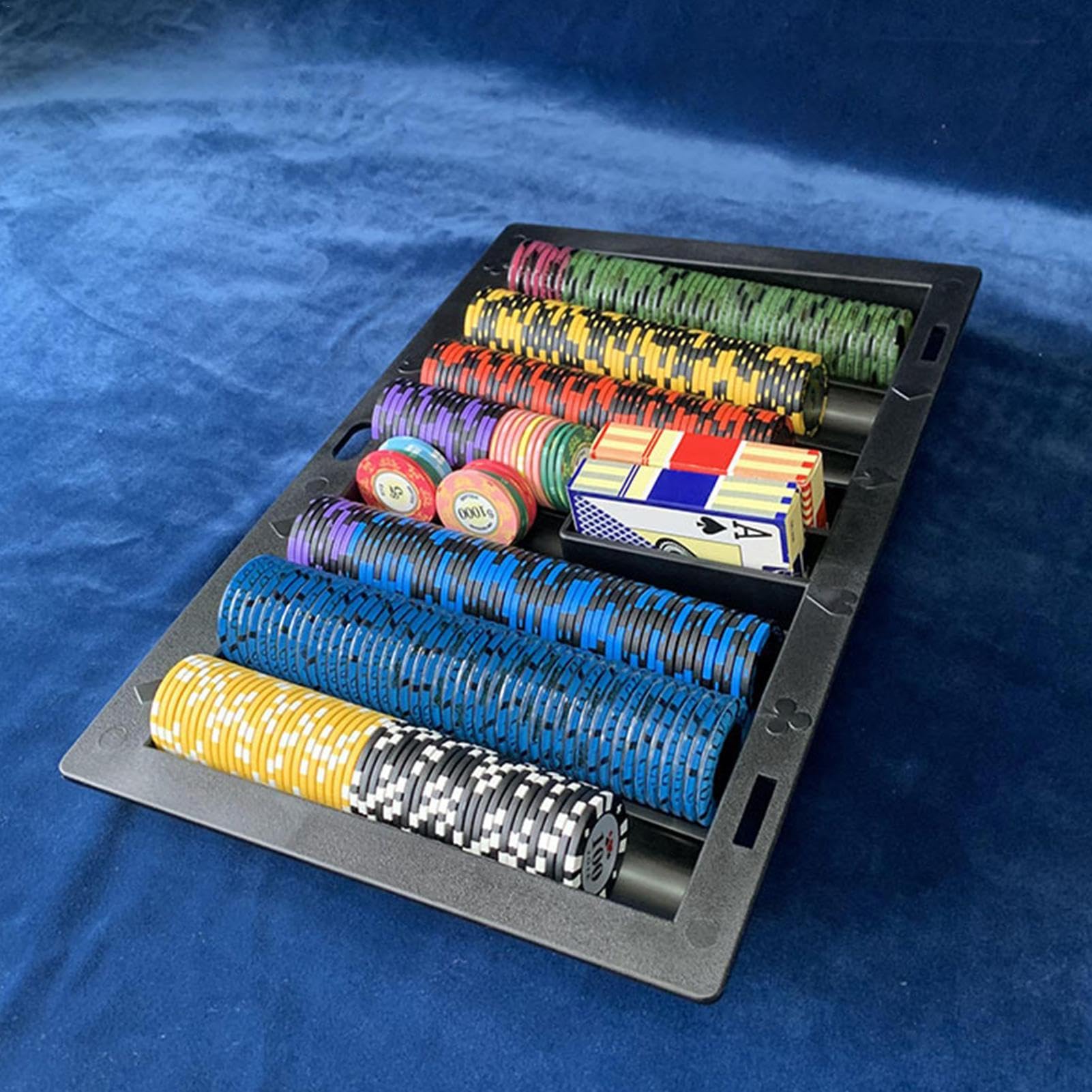 Professional Poker Chip Tray Holder - Casino & Table Dealer Chip Organizer with High Capacity | Perfect for Poker Nights, Casino Games & Home Poker Tournaments