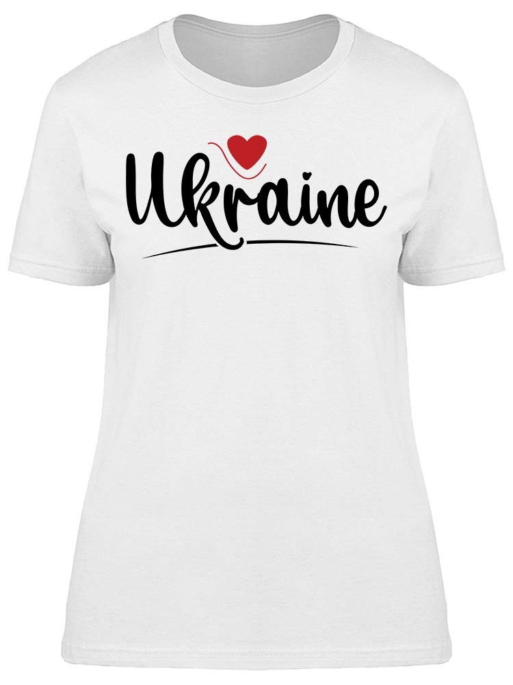 Smartprints Ukraine Country Typography T-Shirt for Women - Stylish Graphic Tee for Travel, Patriotic Fashion & Casual Wear