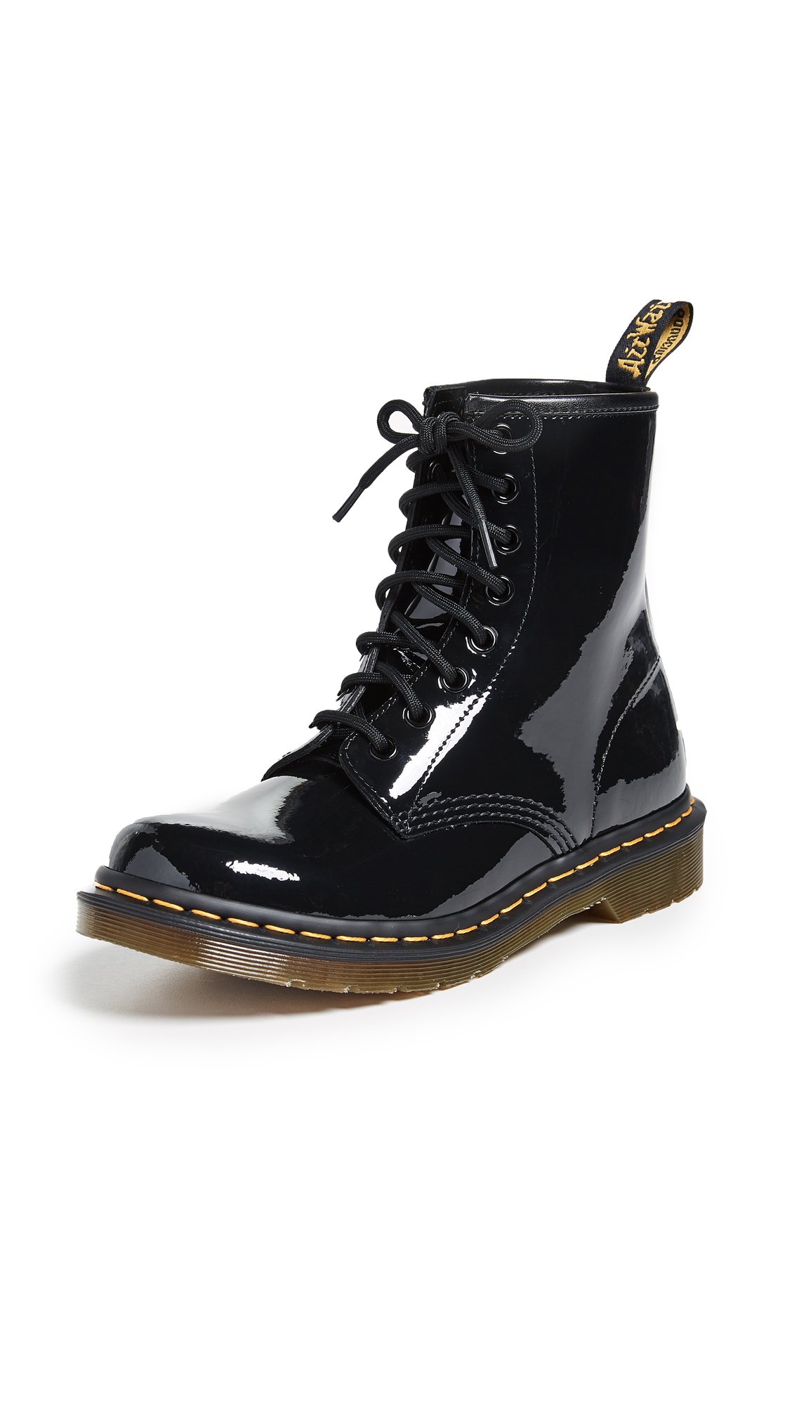 Dr. Martens Women's 1460 8 Eye Boot - Classic Black Leather Ankle Boots for Women | Perfect for Casual Outfits, Street Style & Everyday Wear