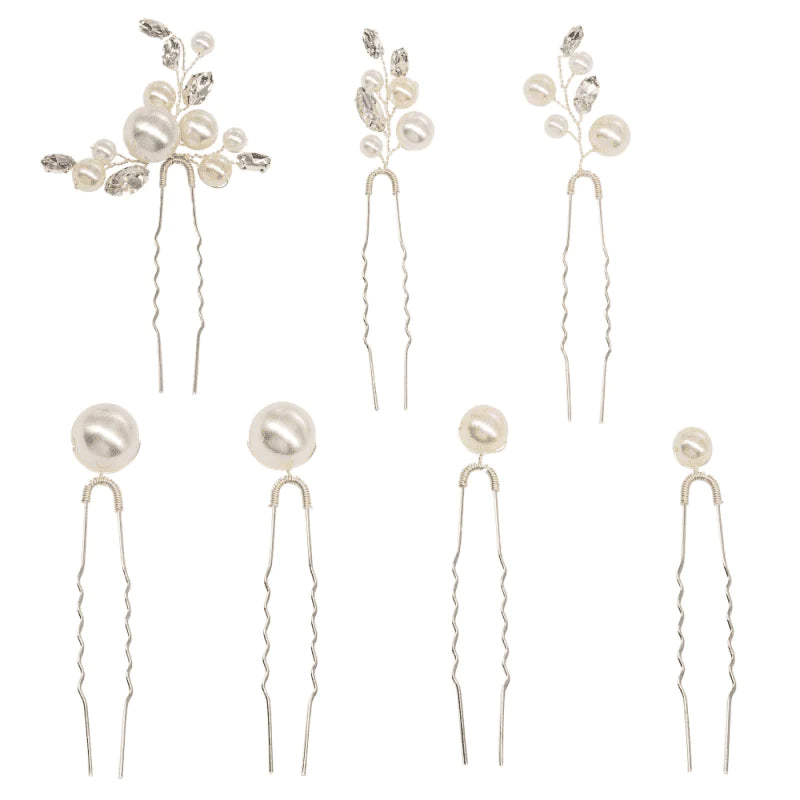 Elegant Bridal Hair Pins with Pearls & Crystals - Wedding Hair Accessories for Brides, Bridesmaids & Special Occasions | Perfect for Weddings, Prom & Formal Events